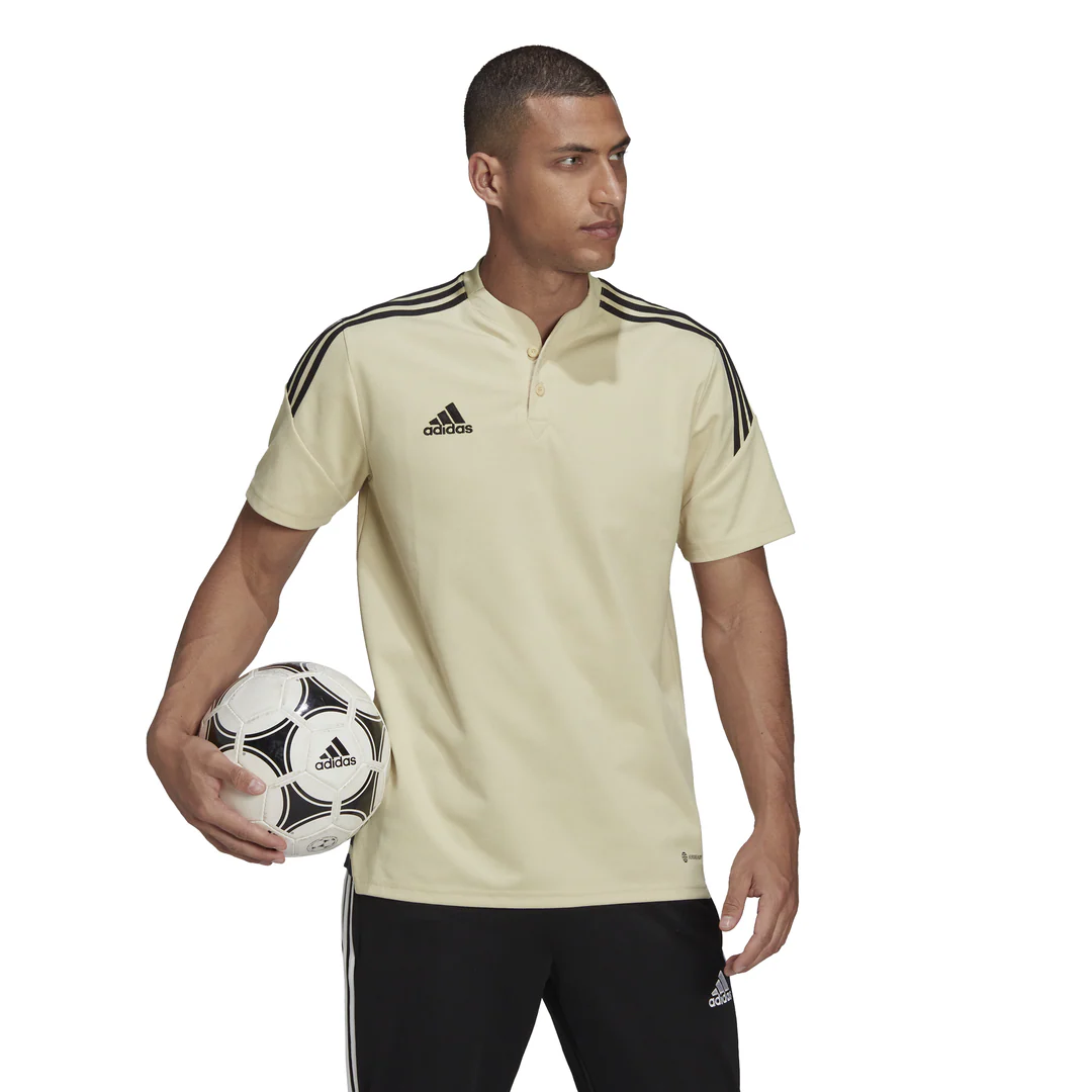 Men's adidas Condivo 22 Polo Tan - Image 3