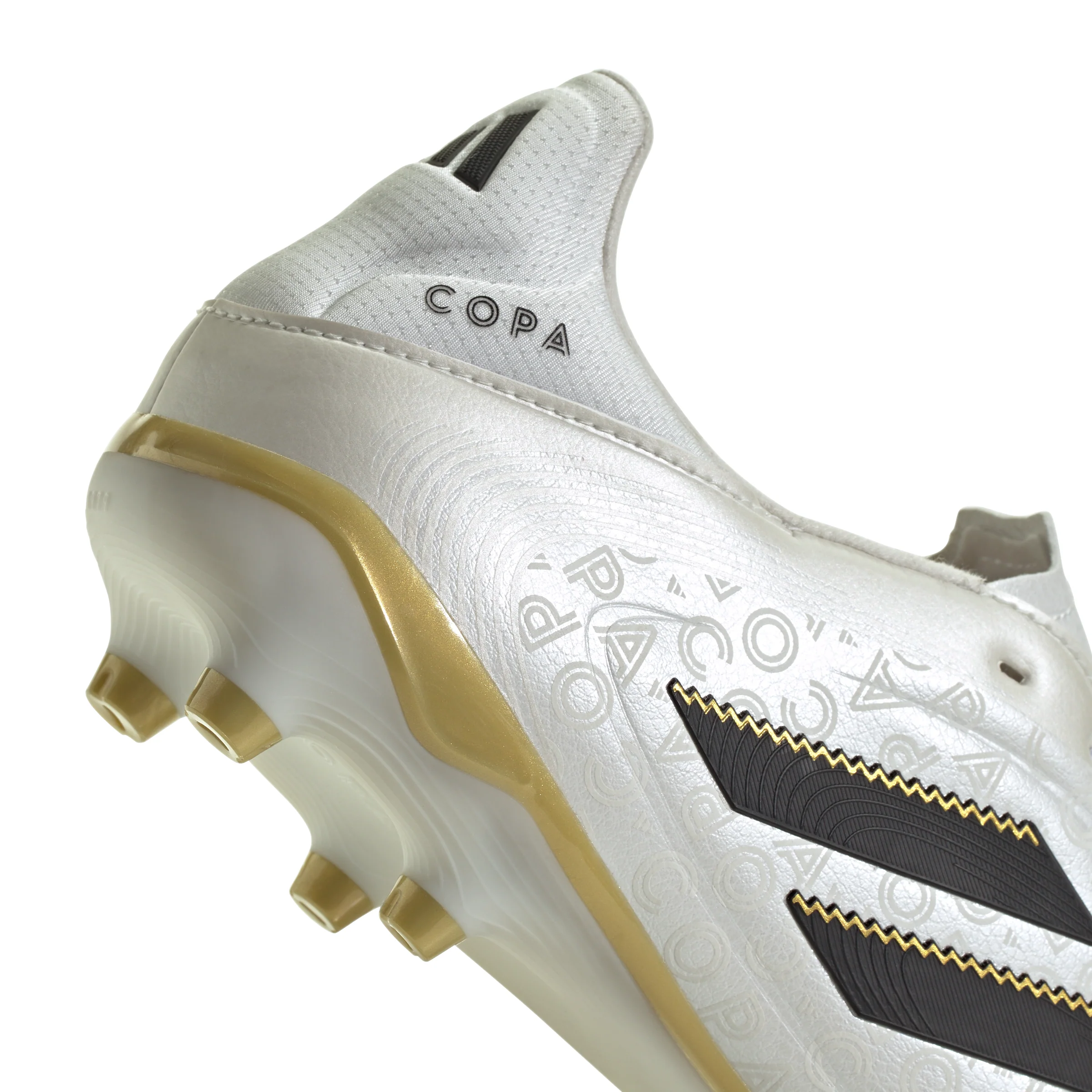 adidas Copa Pure 3 League FG Firm Ground Soccer Cleat -Zero Metallic / Core Black / Gold Metallic - Image 6