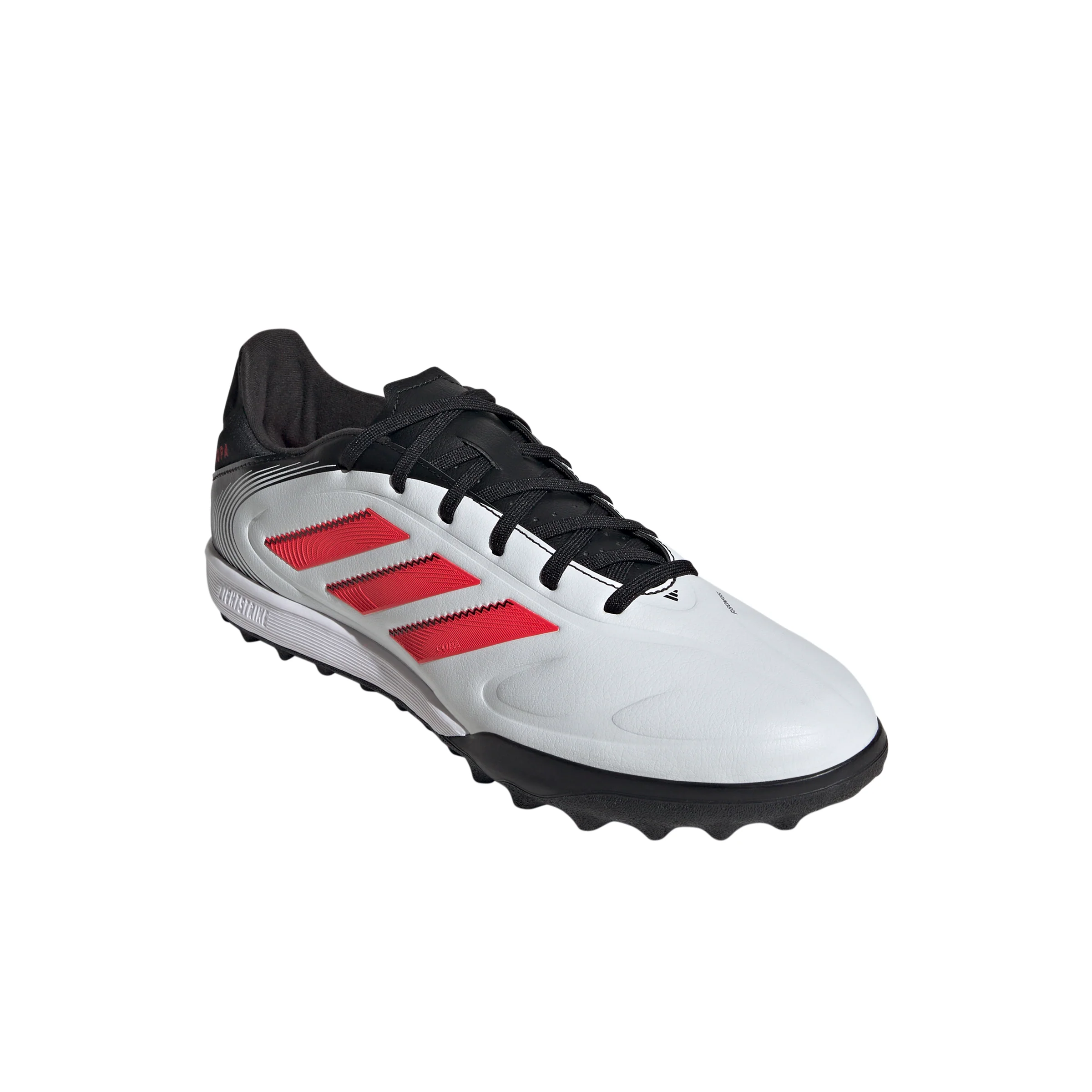 adidas Copa Pure 3 League TF Turf Soccer Cleat -Cloud White / Lucid Red / Core Black - Image 3