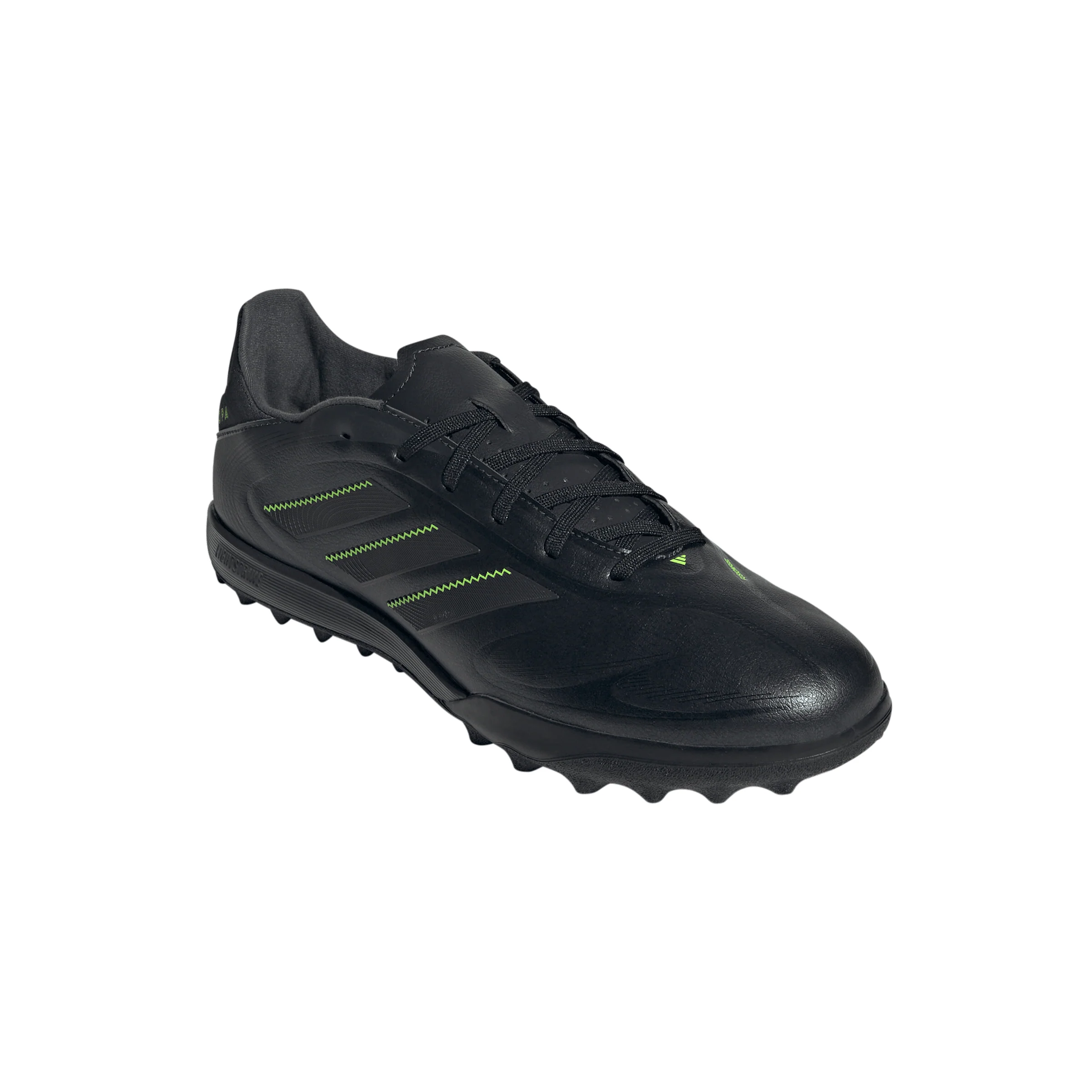 adidas Copa Pure 3 League TF Turf Soccer Cleat -Core Black / Dgh Solid Grey / Lucid Lemon - Image 5