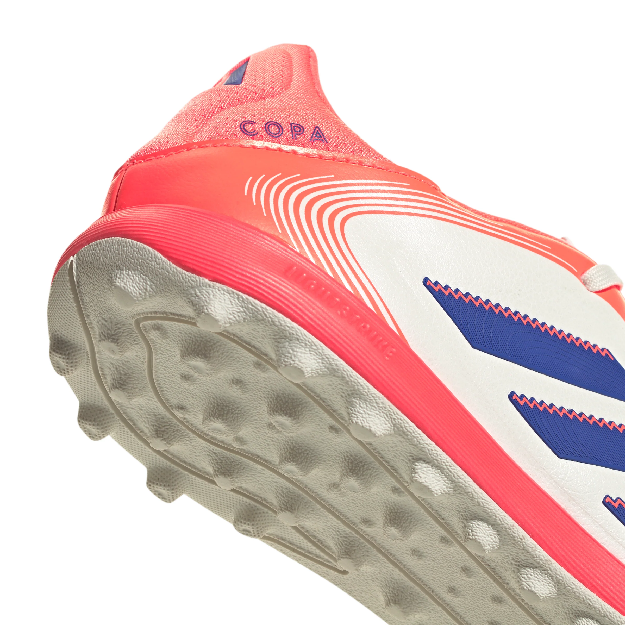 adidas Copa Pure 3 League TF Turf Soccer Cleat - Off White / Lucid Blue / Signal Coral - Image 7