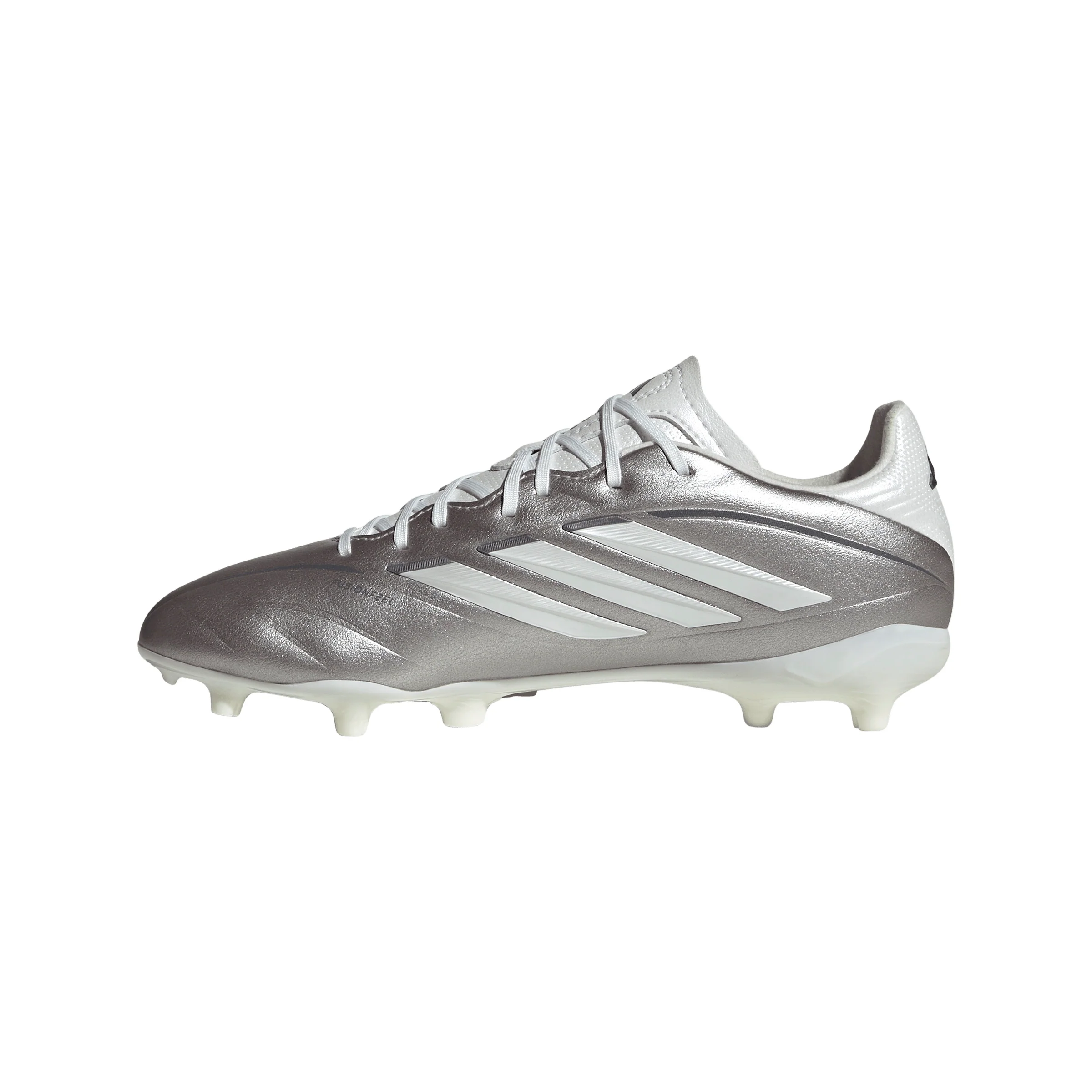 adidas Copa Pure IV League Junior FG Firm Ground Soccer Cleats-Taupe Metallic/ Zero Metallic / Night Metallic - Image 2