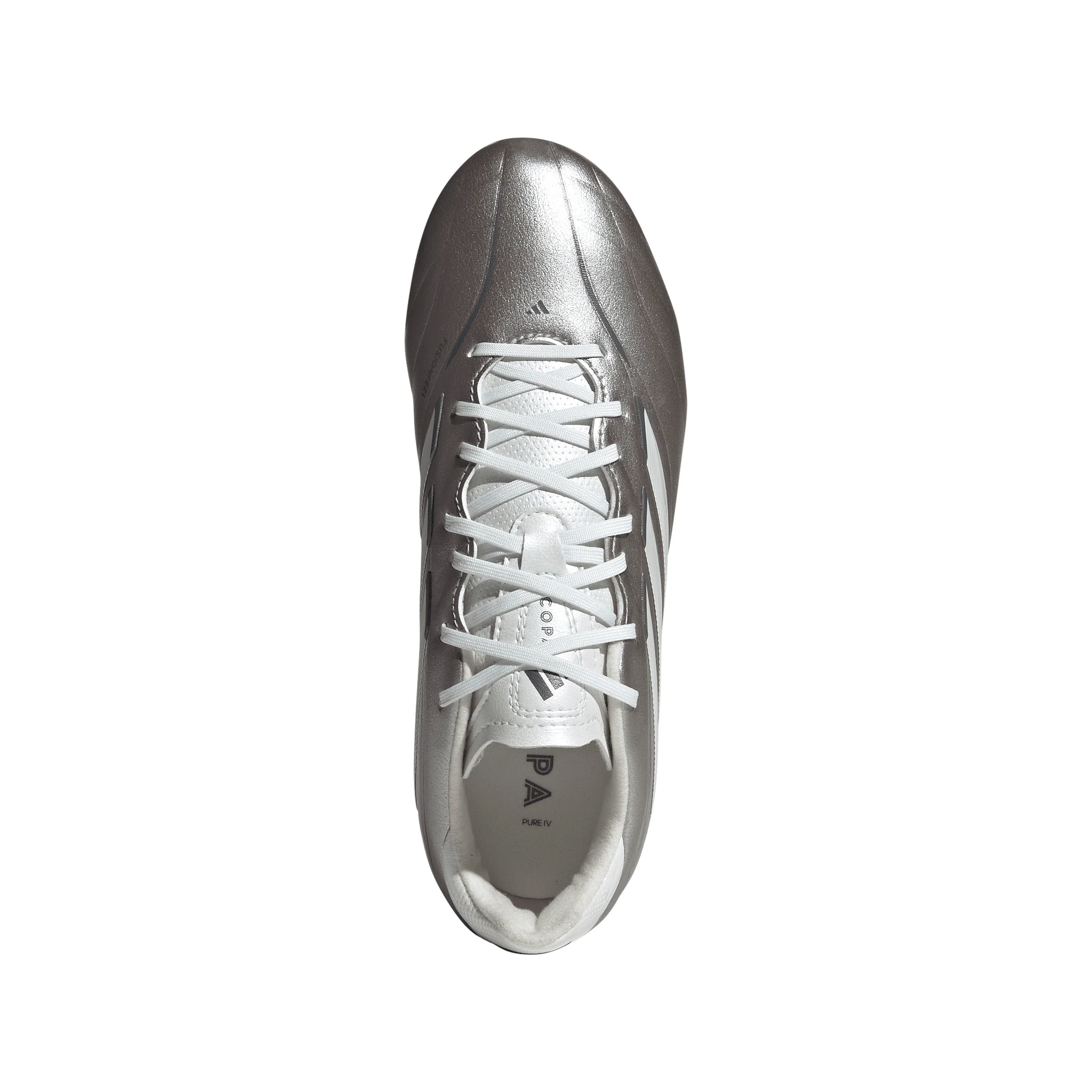 adidas Copa Pure IV League Junior FG Firm Ground Soccer Cleats-Taupe Metallic/ Zero Metallic / Night Metallic - Image 3