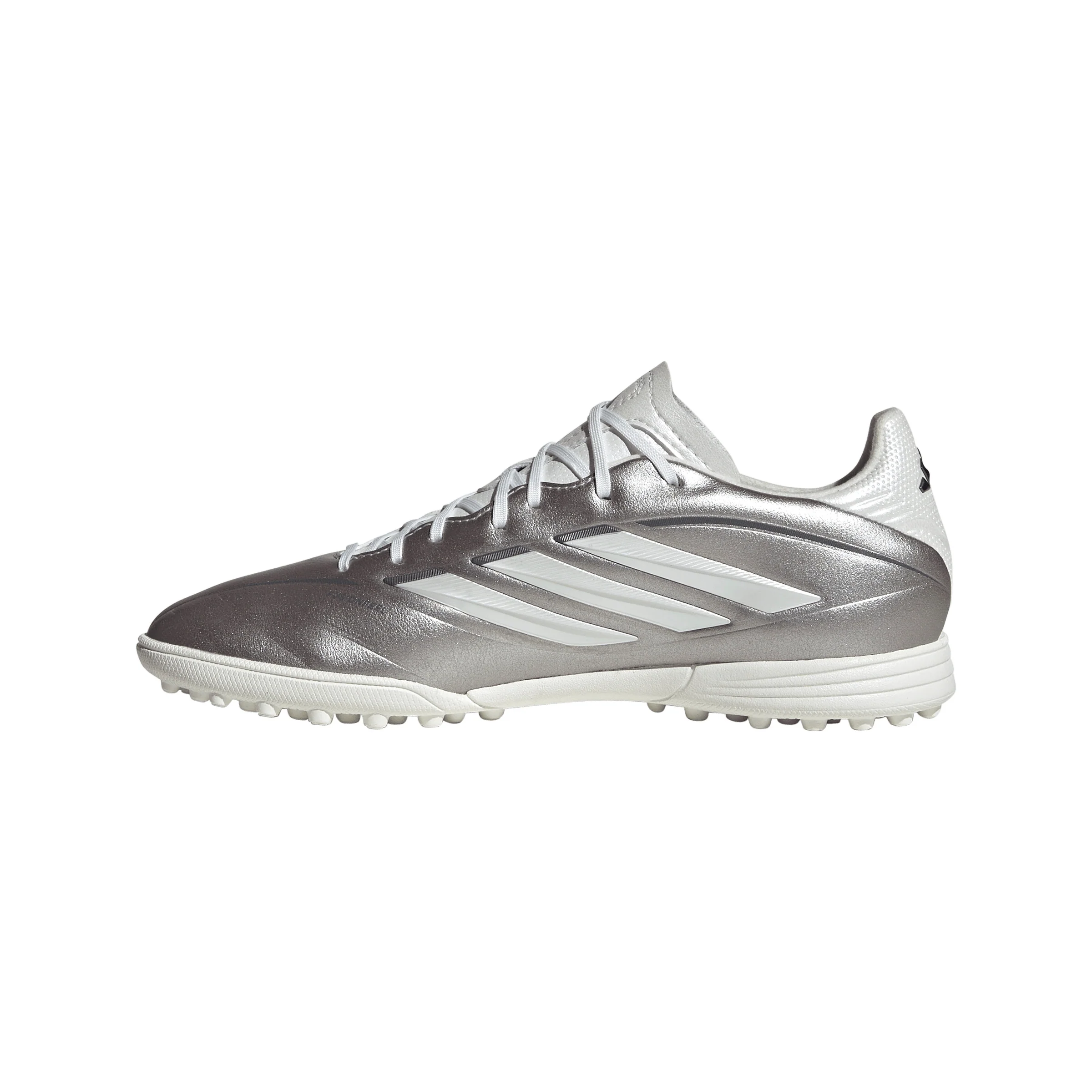 adidas Copa Pure IV League Junior TF Turf Soccer Cleats-Taupe Metallic/ Zero Metallic / Night Metallic - Image 2
