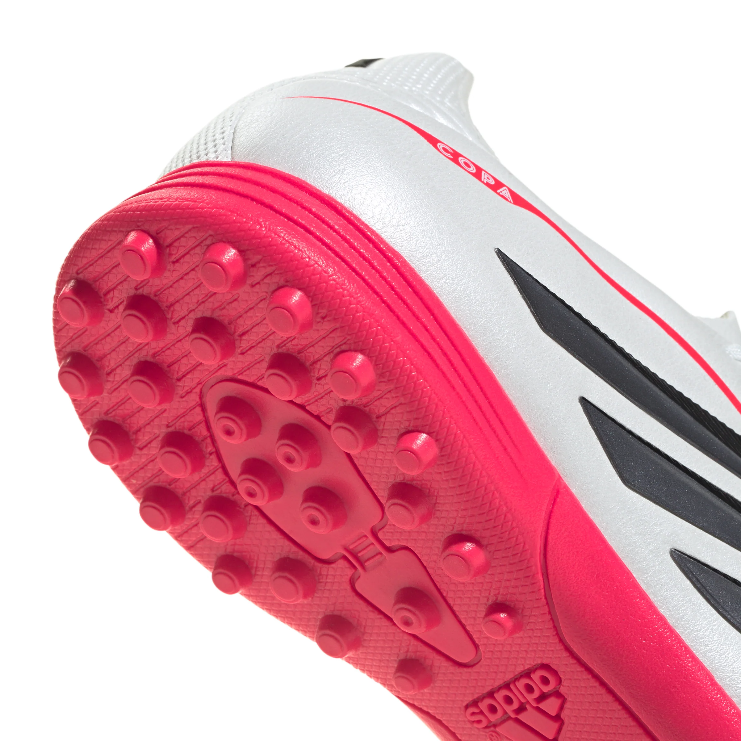 adidas Copa Pure IV League Junior TF Turf Soccer Cleats- Zero Metalic / Core Black / Lucid Red - Image 7