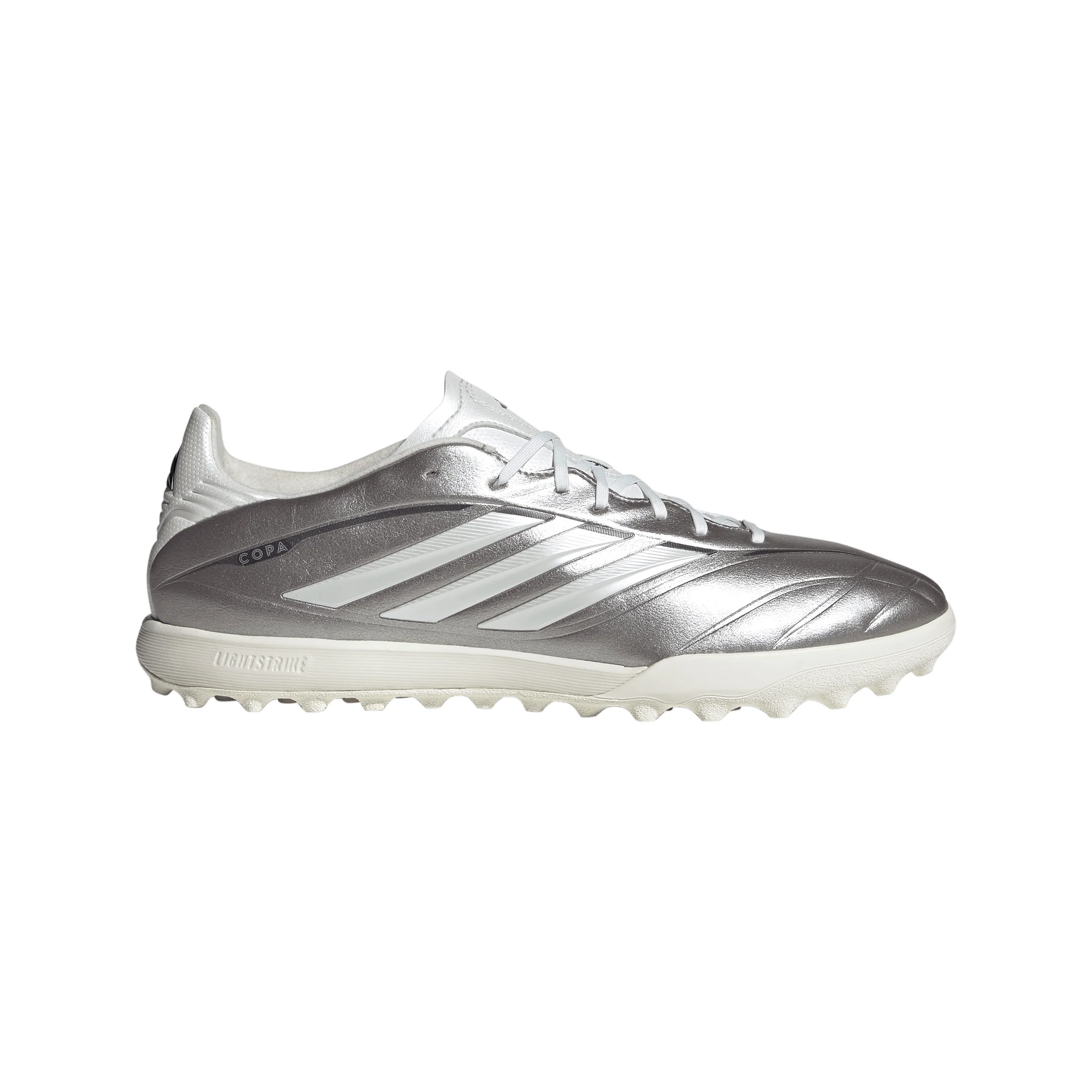 adidas Copa Pure IV League TF Turf Soccer Cleats- Taupe Metallic/ Zero Metallic / Night Metallic