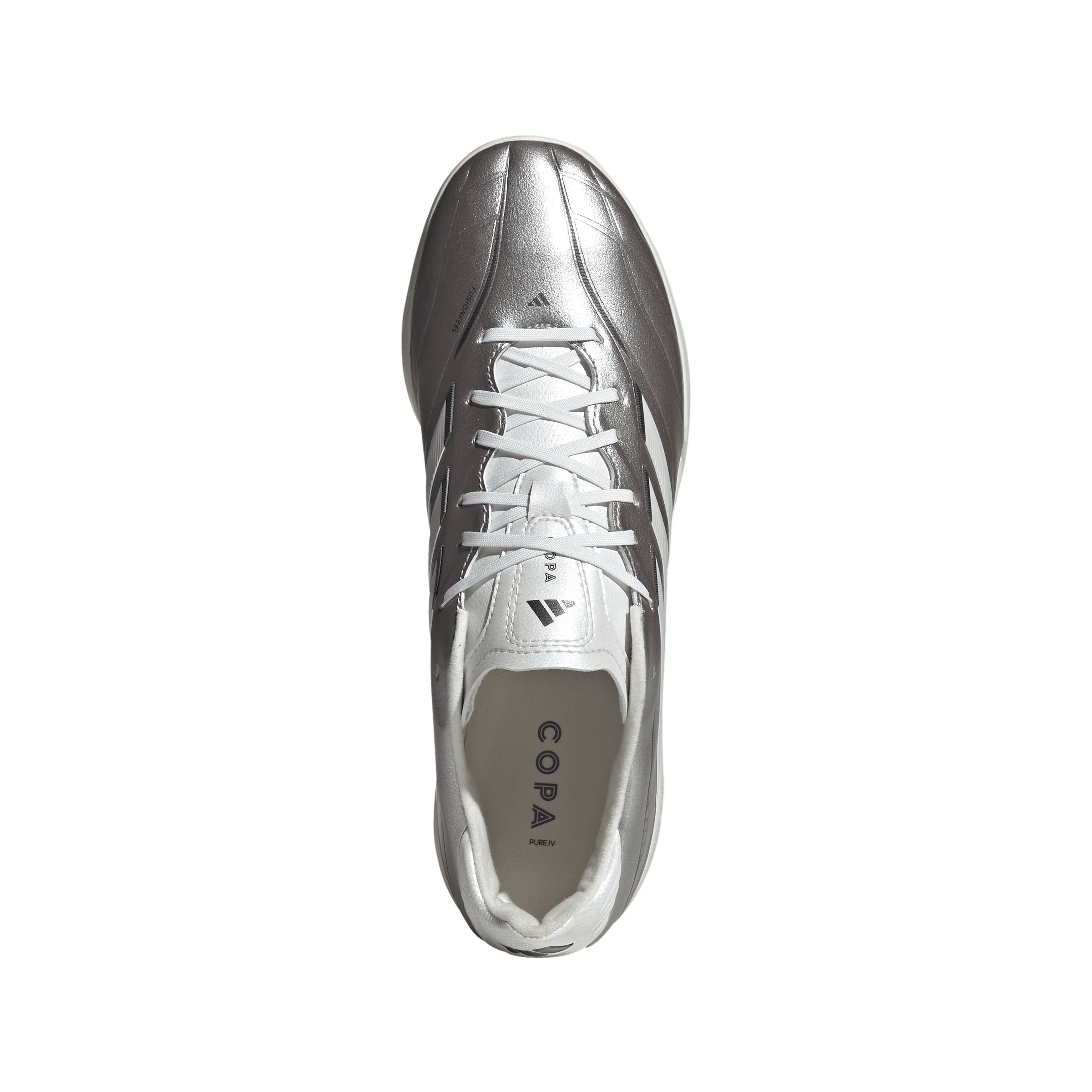 adidas Copa Pure IV League TF Turf Soccer Cleats- Taupe Metallic/ Zero Metallic / Night Metallic - Image 3