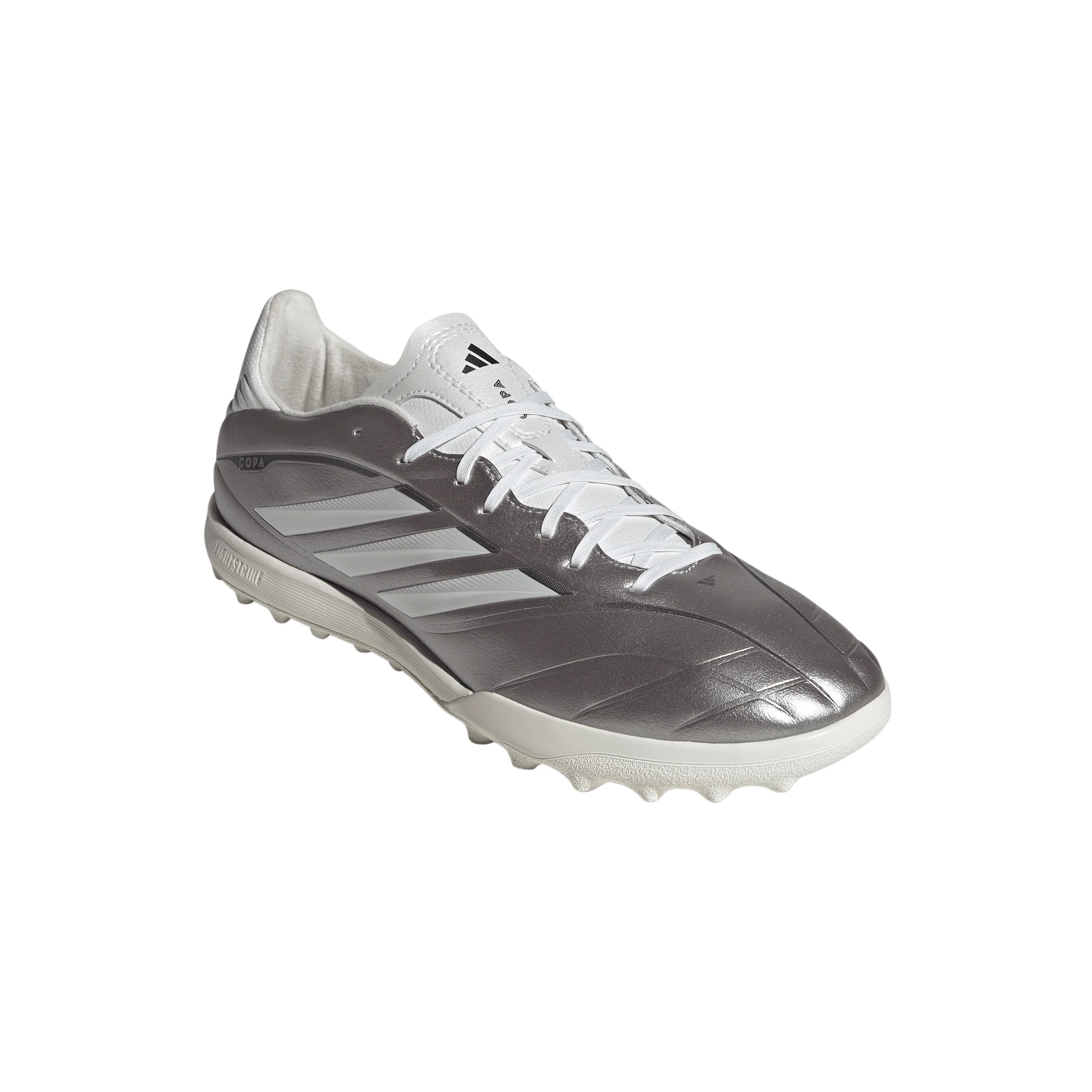 adidas Copa Pure IV League TF Turf Soccer Cleats- Taupe Metallic/ Zero Metallic / Night Metallic - Image 4