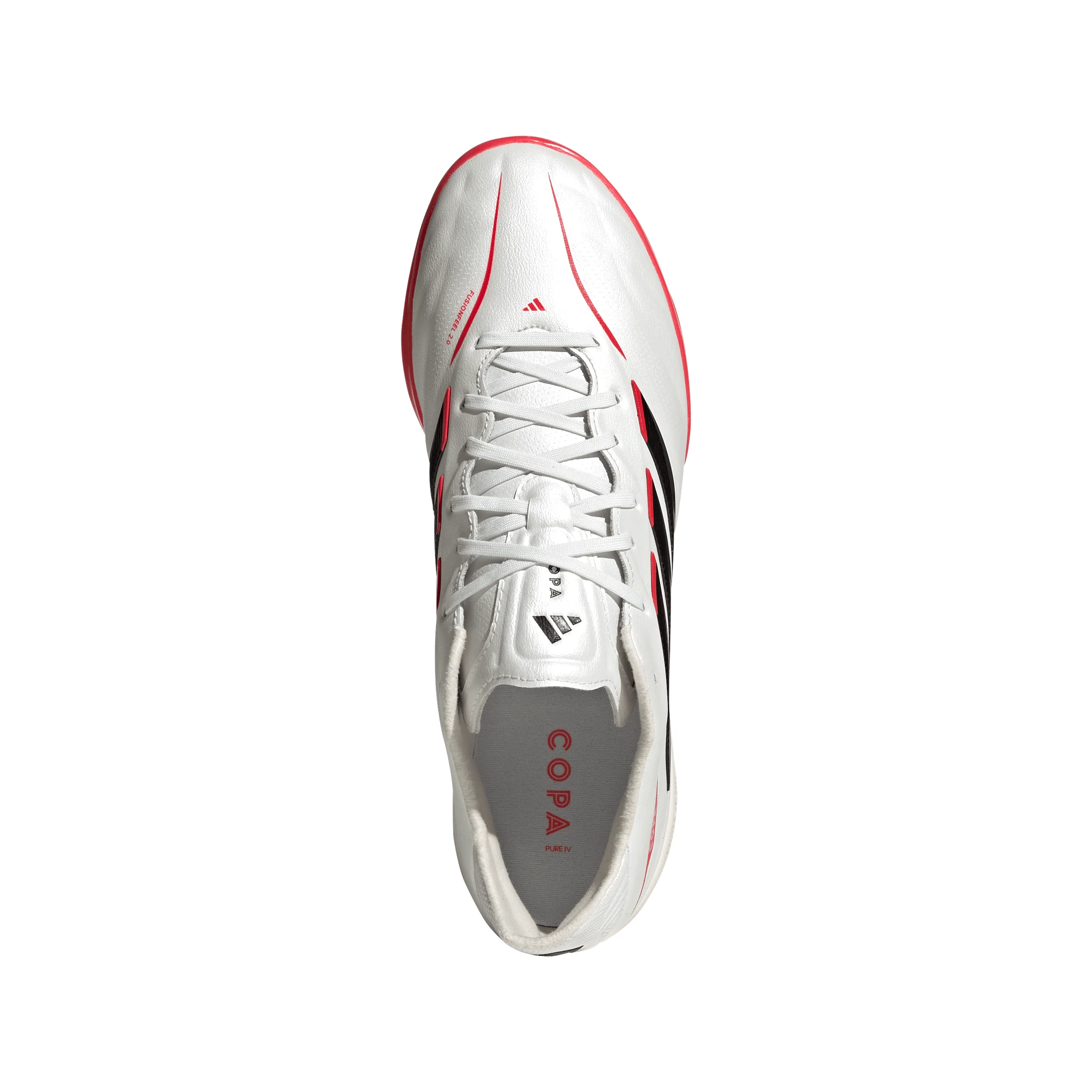 adidas Copa Pure IV Pro TF Turf Soccer Cleat - Zero Metalic / Core Black / Lucid Red - Image 3