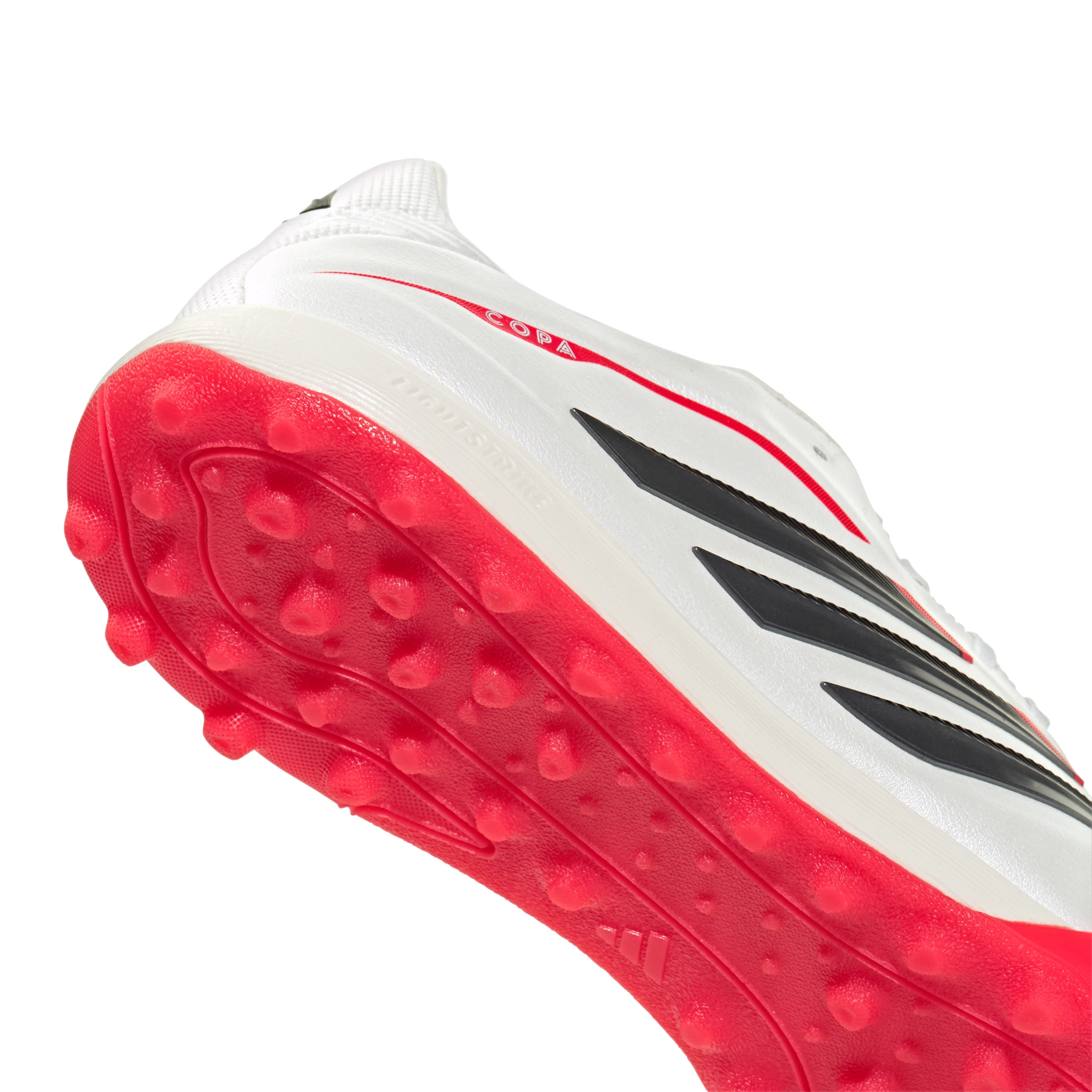adidas Copa Pure IV Pro TF Turf Soccer Cleat - Zero Metalic / Core Black / Lucid Red - Image 7