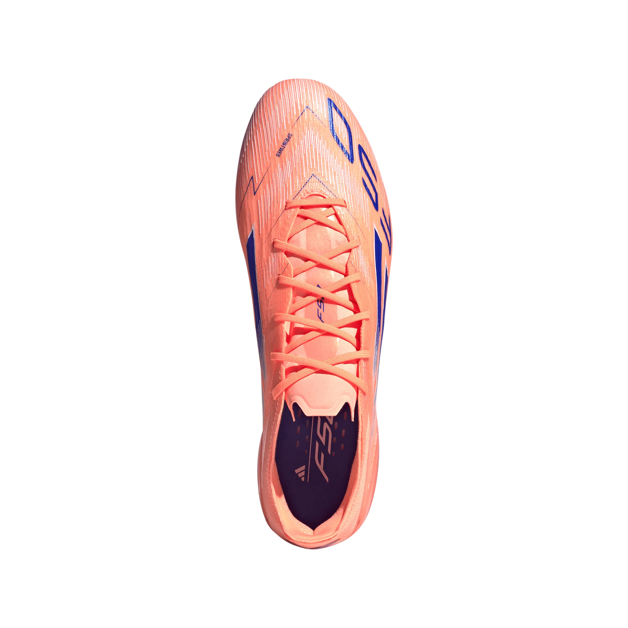 adidas F50 Elite FG Firm Ground Soccer Cleats- Beam Orange / Lucid Blue / Cloud White - Image 4