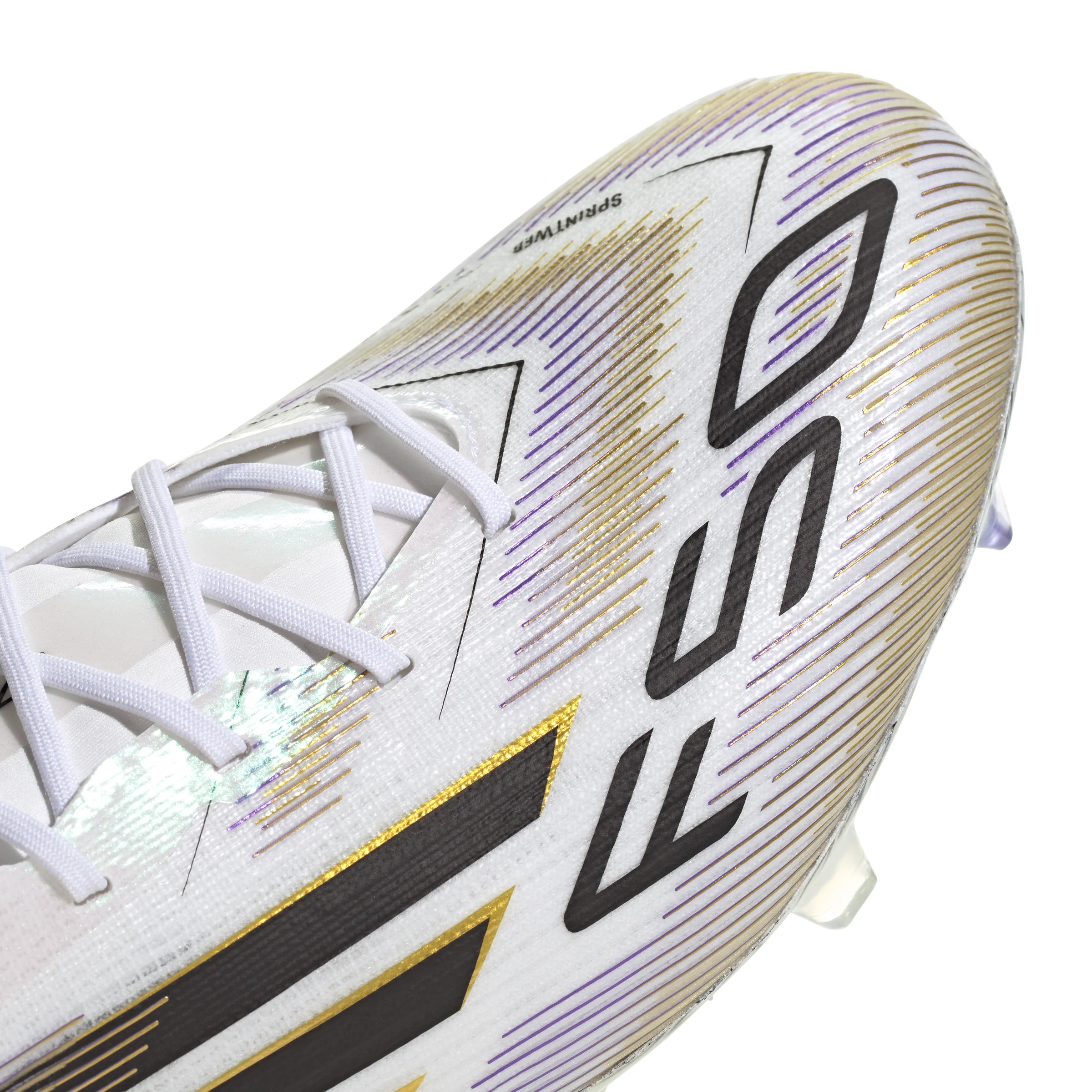 adidas F50 Elite FG Firm Ground Soccer Cleats-Cloud White / Core Black / Gold Metallic - Image 7
