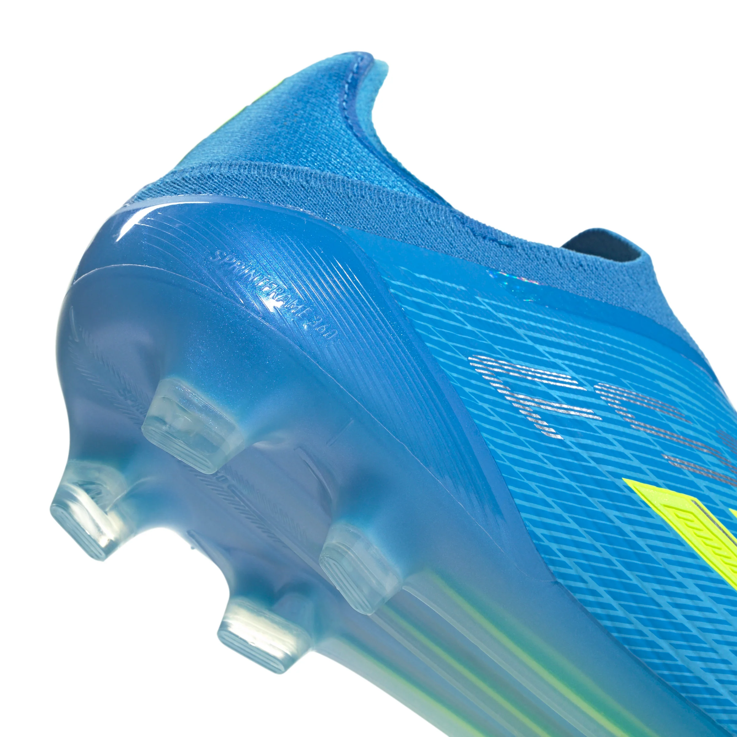 adidas F50 Elite Laceless FG Firm Ground Soccer Cleats- Lucid Ray Blue / Team Solar Yellow 2 / Lucid Aquamarine - Image 7