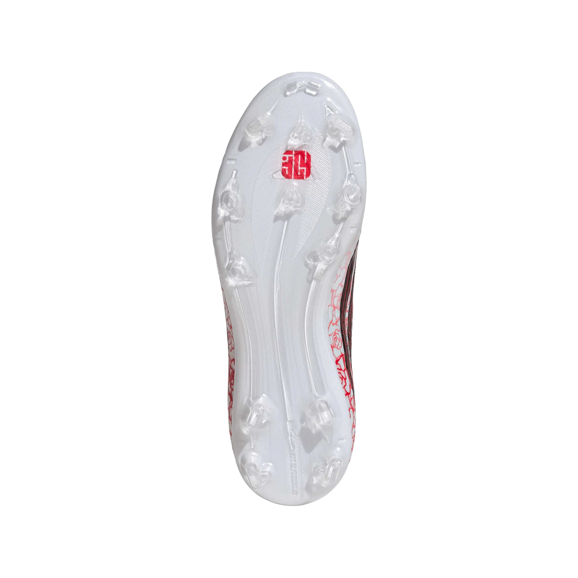 adidas F50 Elite Laceless Lamine Yamal Kids FG Firm Ground Soccer Cleats- Cloud White / Core Black / Lucid Red - Image 5