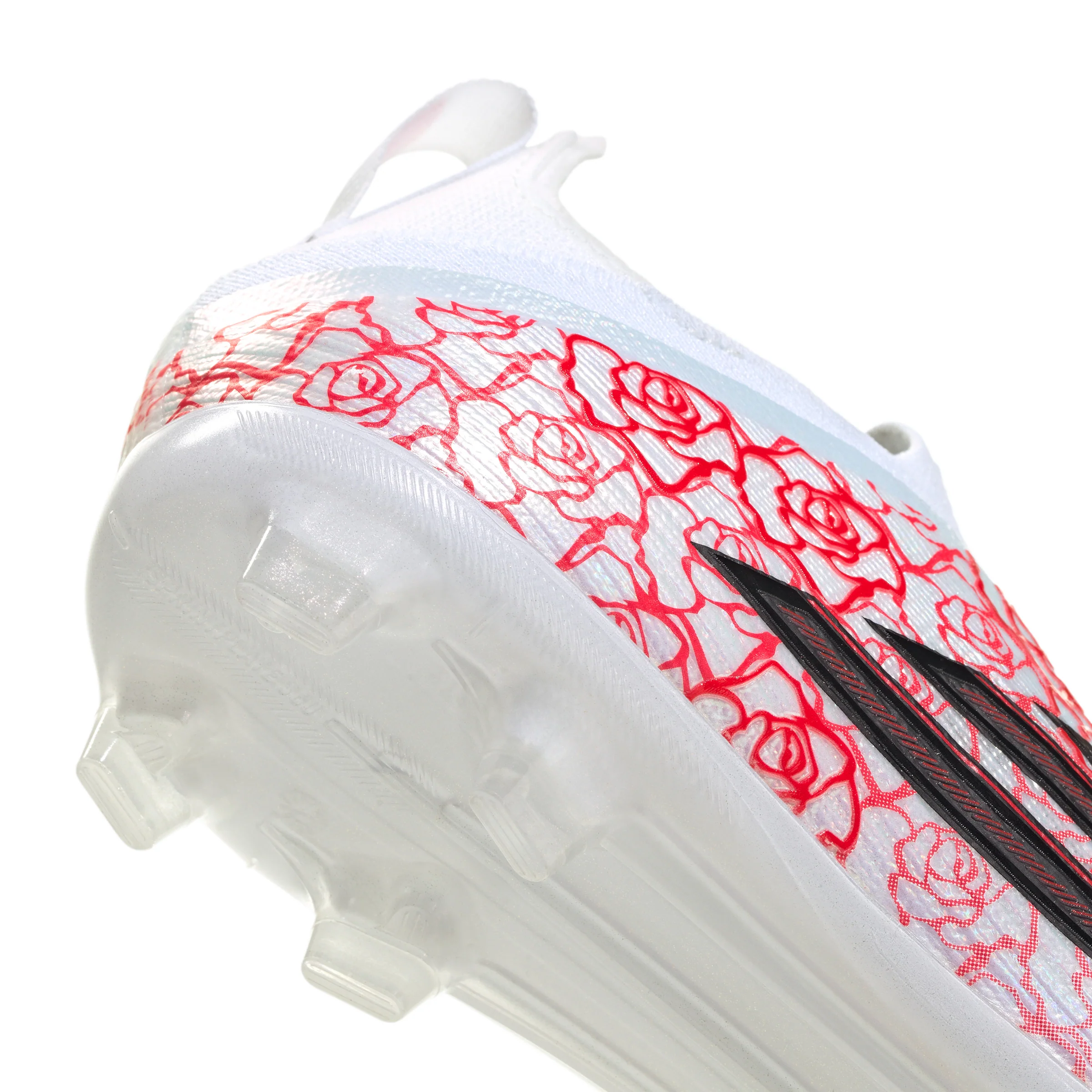 adidas F50 Elite Laceless Lamine Yamal Kids FG Firm Ground Soccer Cleats- Cloud White / Core Black / Lucid Red - Image 6