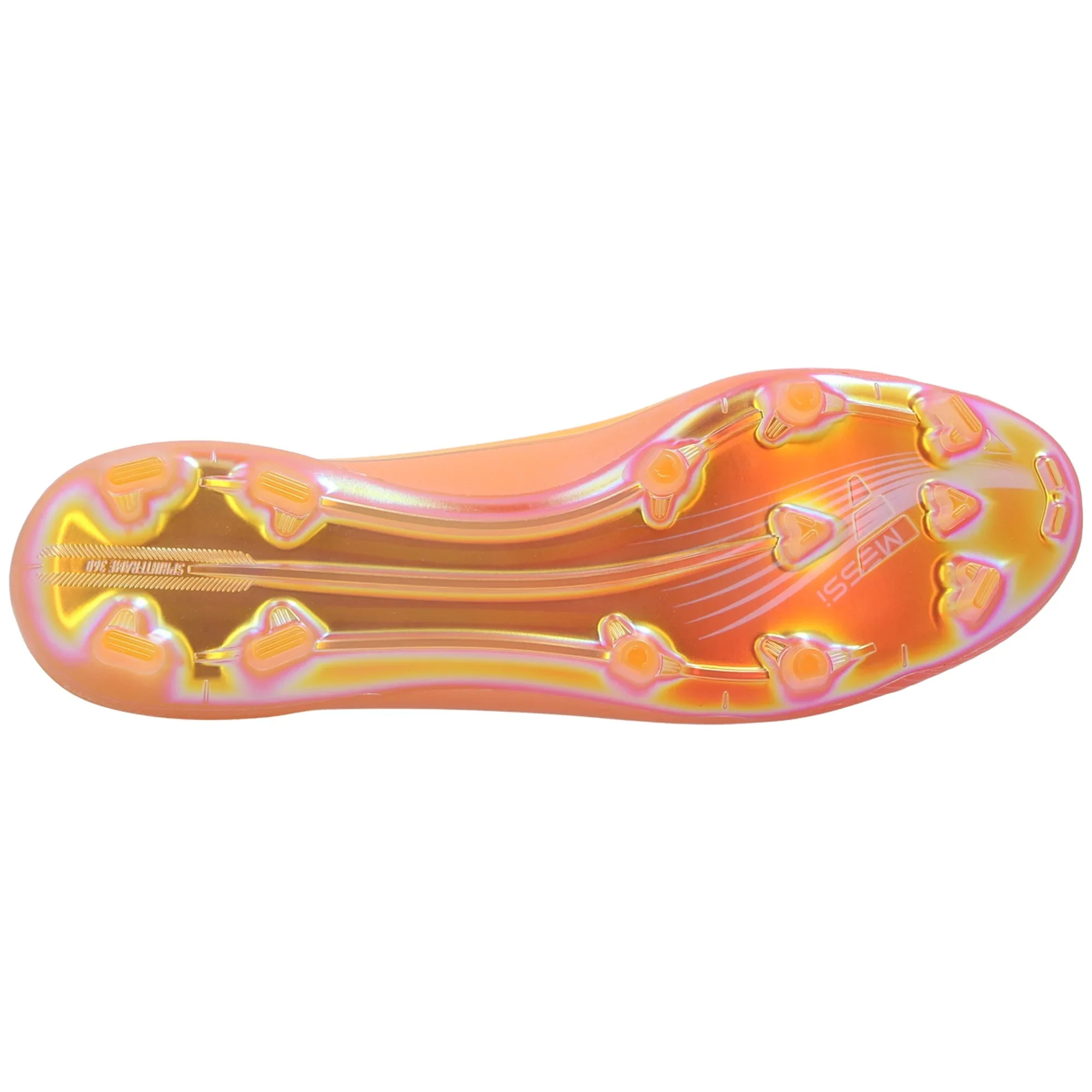 adidas F50 Elite Messi FG Firm Ground Soccer Cleats- Ice Tangerine / Gold Metallic / Pure Tangerine - Image 4