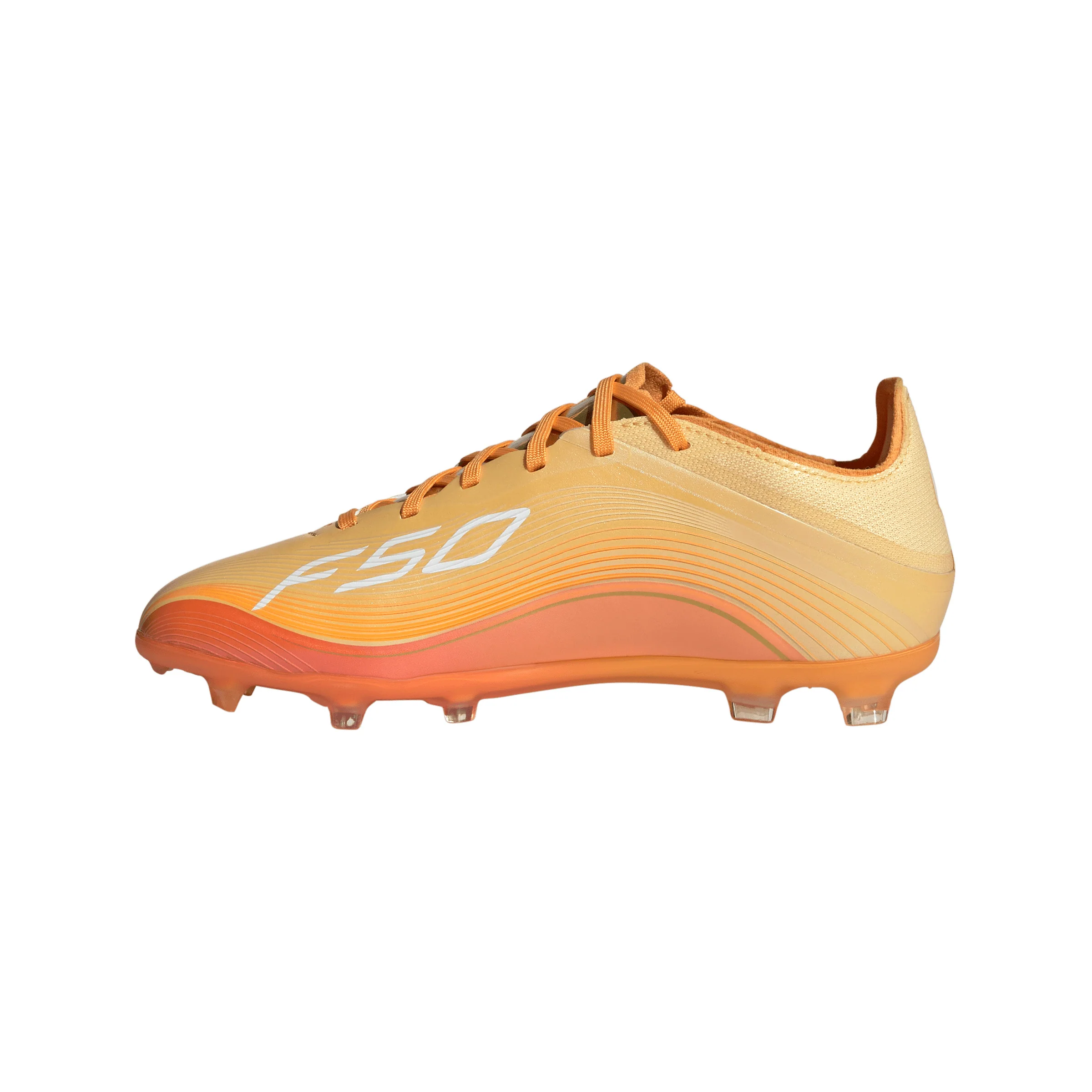 adidas F50 Elite Messi Junior FG Firm Ground Soccer Cleats- Ice Tangerine / Gold Metallic / Pure Tangerine - Image 2