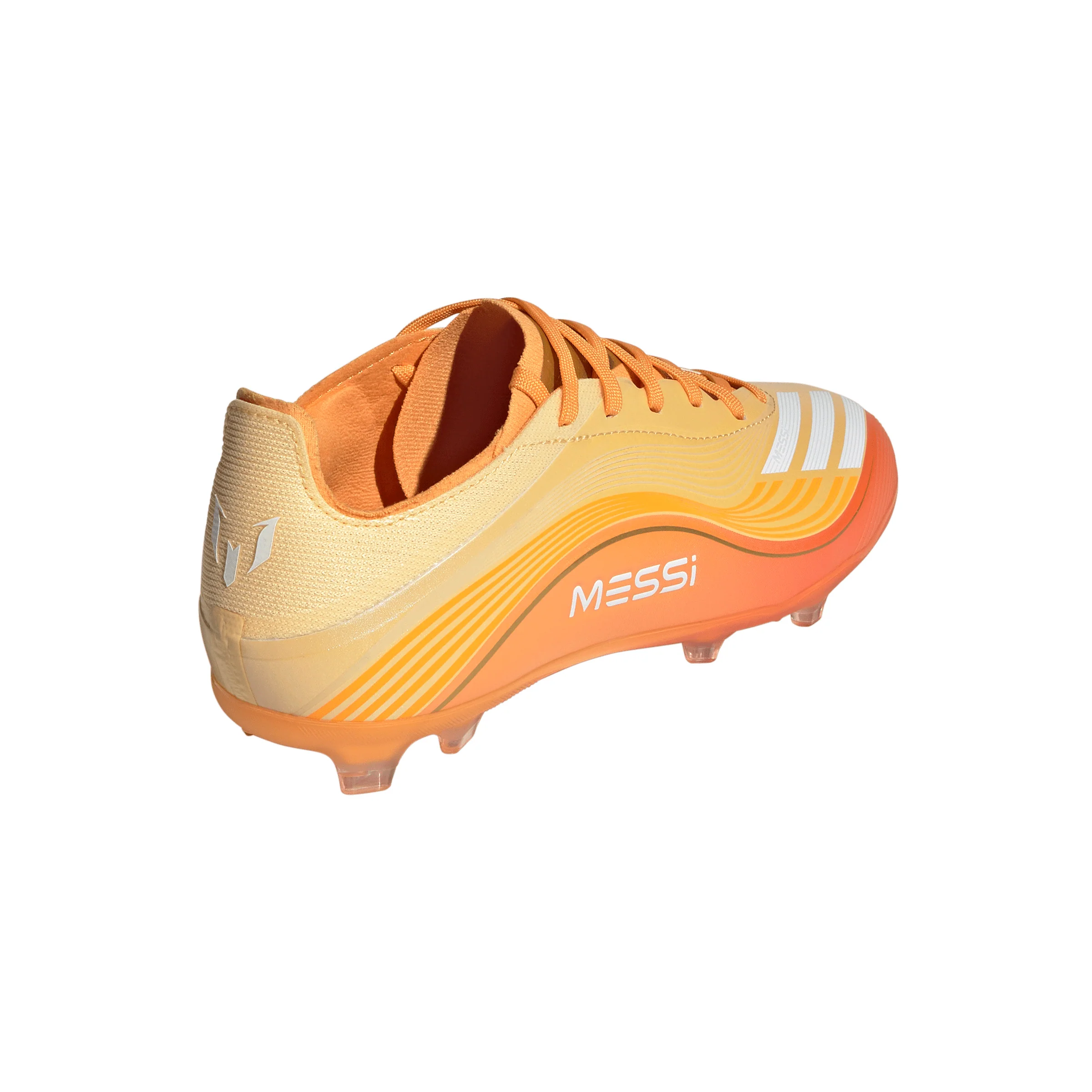 adidas F50 Elite Messi Junior FG Firm Ground Soccer Cleats- Ice Tangerine / Gold Metallic / Pure Tangerine - Image 4