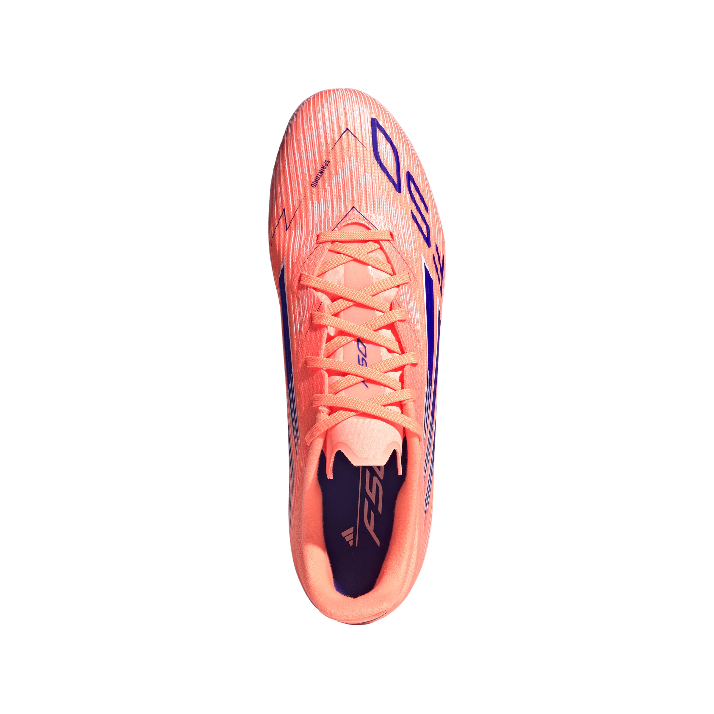 adidas F50 League FG Firm Ground Soccer Cleats- Beam Orange / Lucid Blue / Cloud White - Image 4