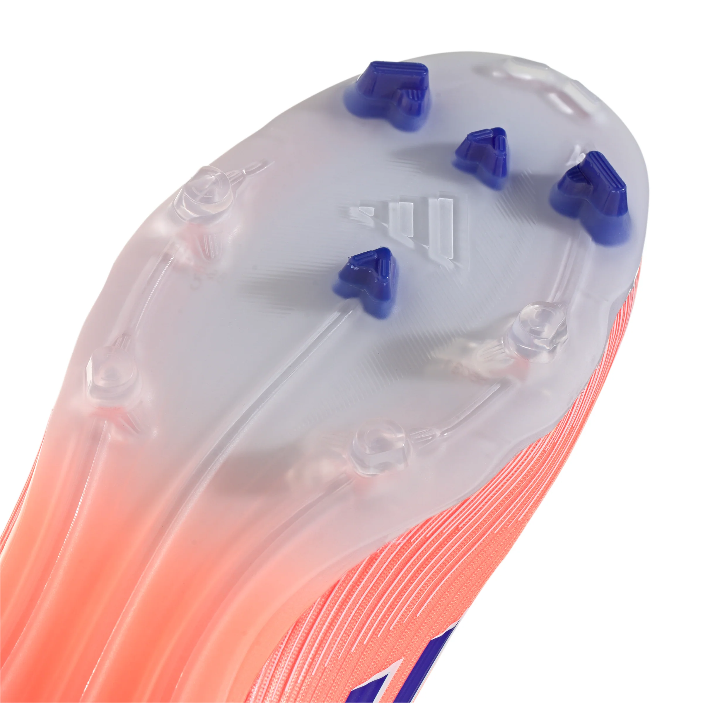 adidas F50 League FG Firm Ground Soccer Cleats- Beam Orange / Lucid Blue / Cloud White - Image 7