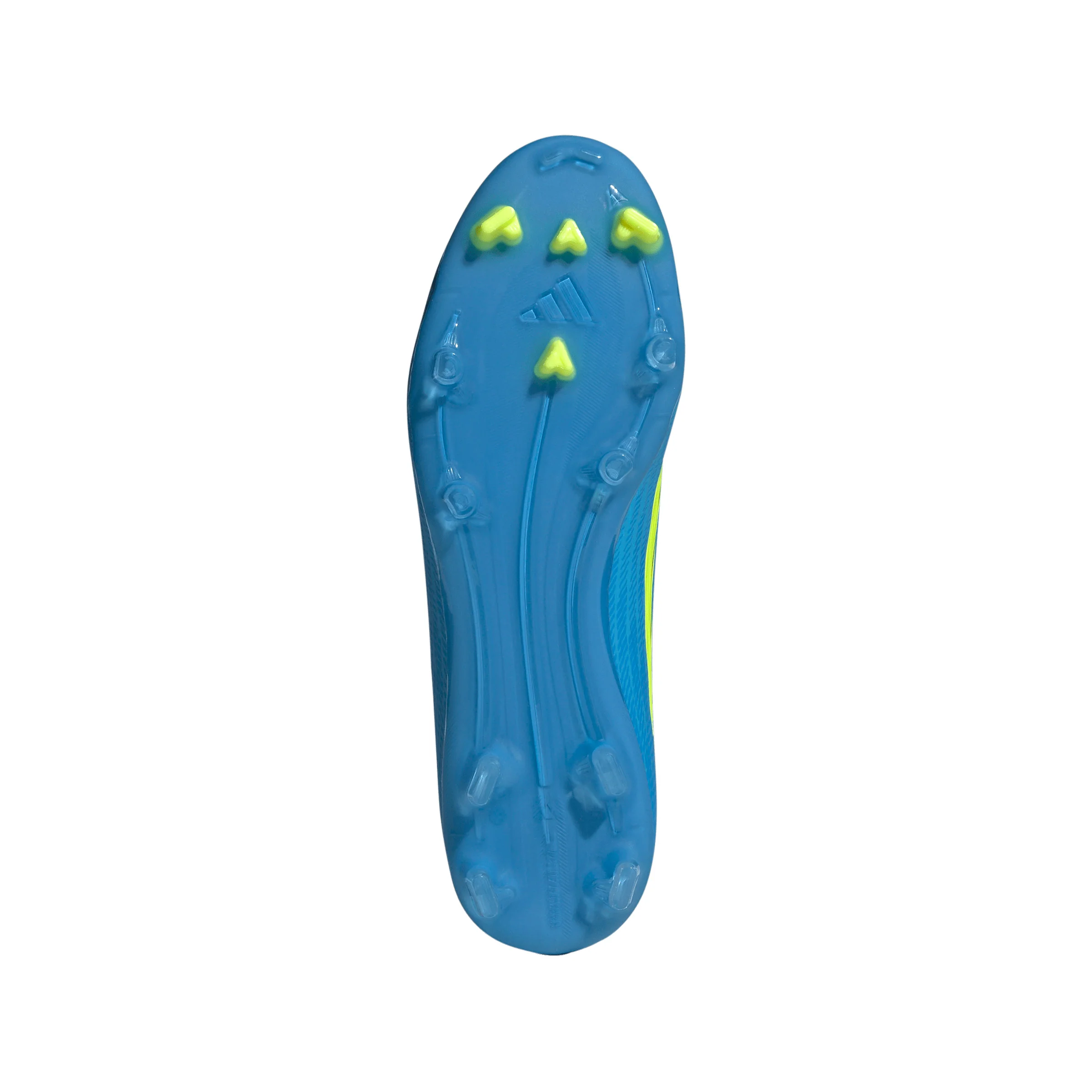 adidas F50 League FG Firm Ground Soccer Cleats- Lucid Ray Blue / Team Solar Yellow 2 / Lucid Aquamarine - Image 5