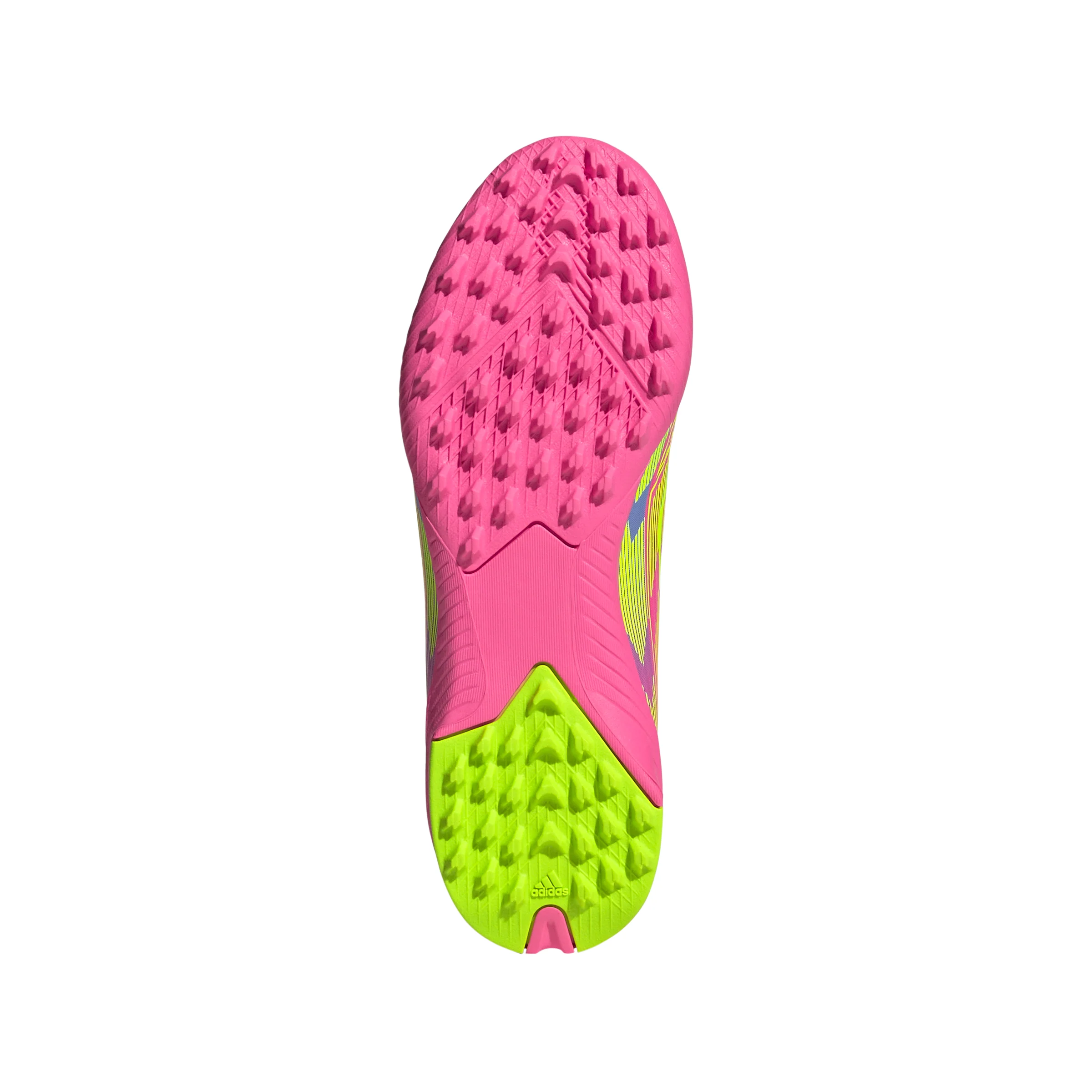 adidas F50 League Junior TF Turf Soccer Cleats- Lucid Pink /Lucid Lemon/ Blue Fusion - Image 5