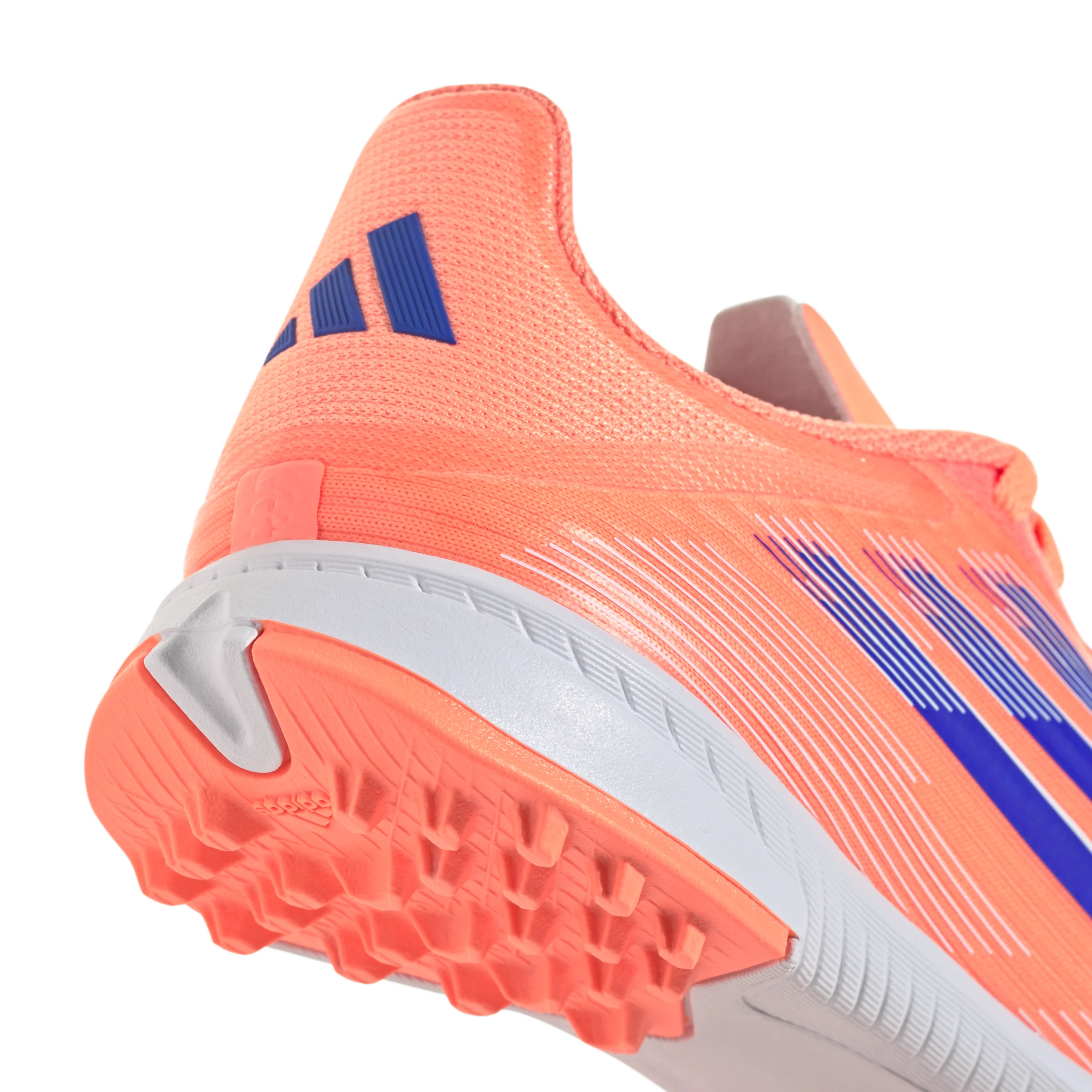 adidas F50 League Junior TF Turf Soccer Cleats- Beam Orange / Lucid Blue / Cloud White - Image 8
