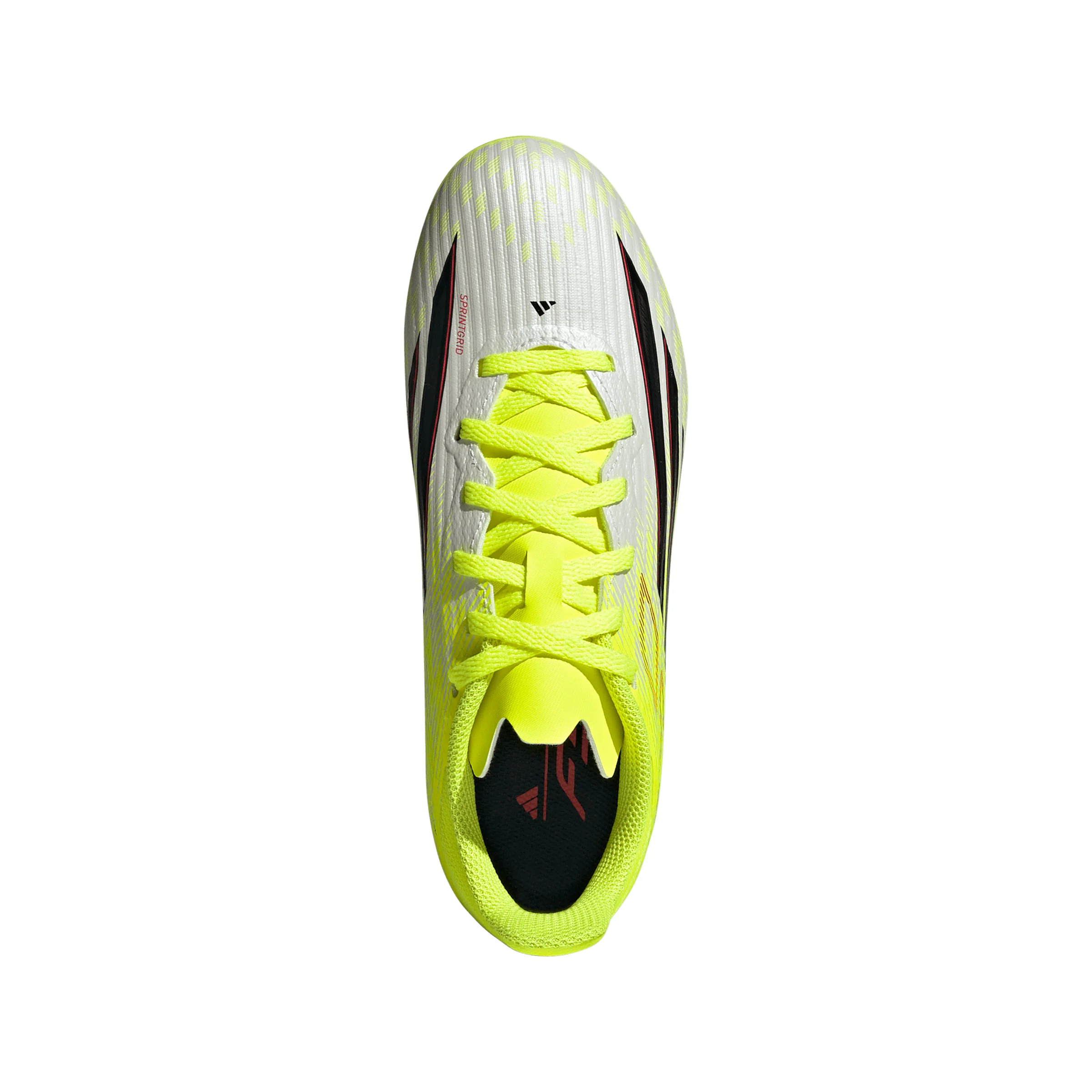 adidas F50 League Junior FG Firm Ground Soccer Cleats- Team Solar Yellow 2 / Core Black / Lucid Red - Image 3
