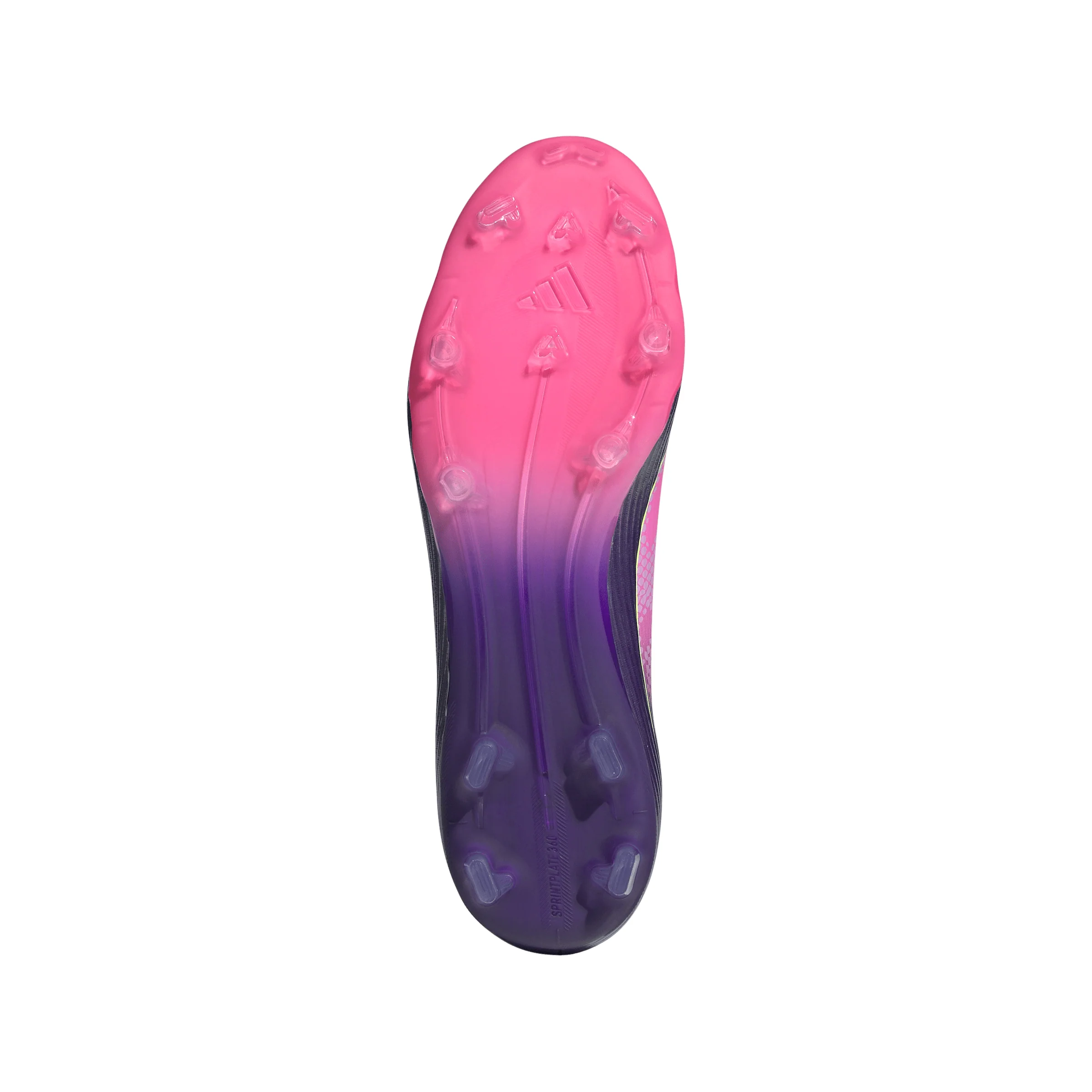adidas F50 League Laceless Lamine Yamal FG Firm Ground Soccer Cleats- Purple / Cloud White / Lucid Lemon - Image 3
