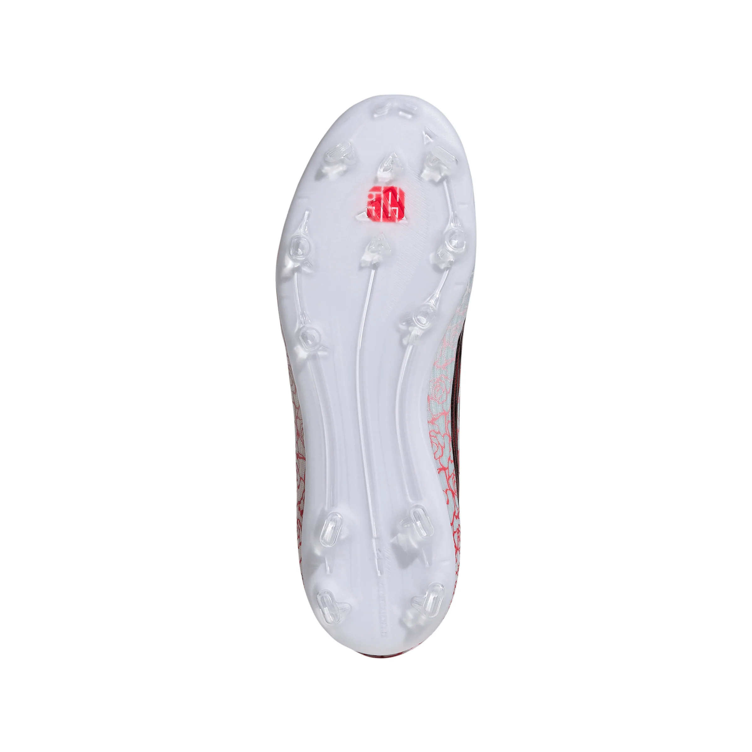 adidas F50 League Laceless Lamine Yamal Kids FG Firm Ground Soccer Cleats- Cloud White / Core Black / Lucid Red - Image 3