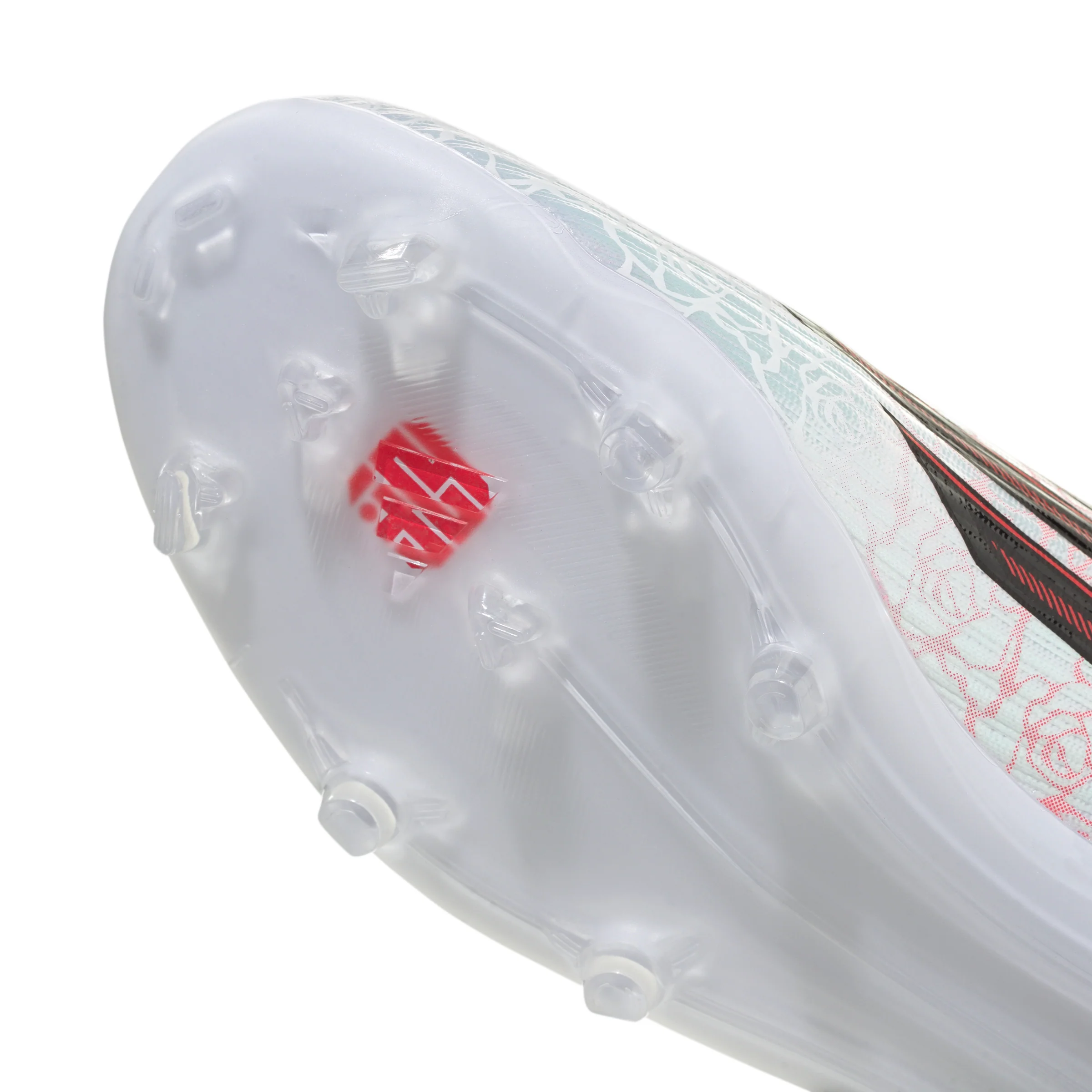 adidas F50 League Laceless Lamine Yamal Kids FG Firm Ground Soccer Cleats- Cloud White / Core Black / Lucid Red - Image 7