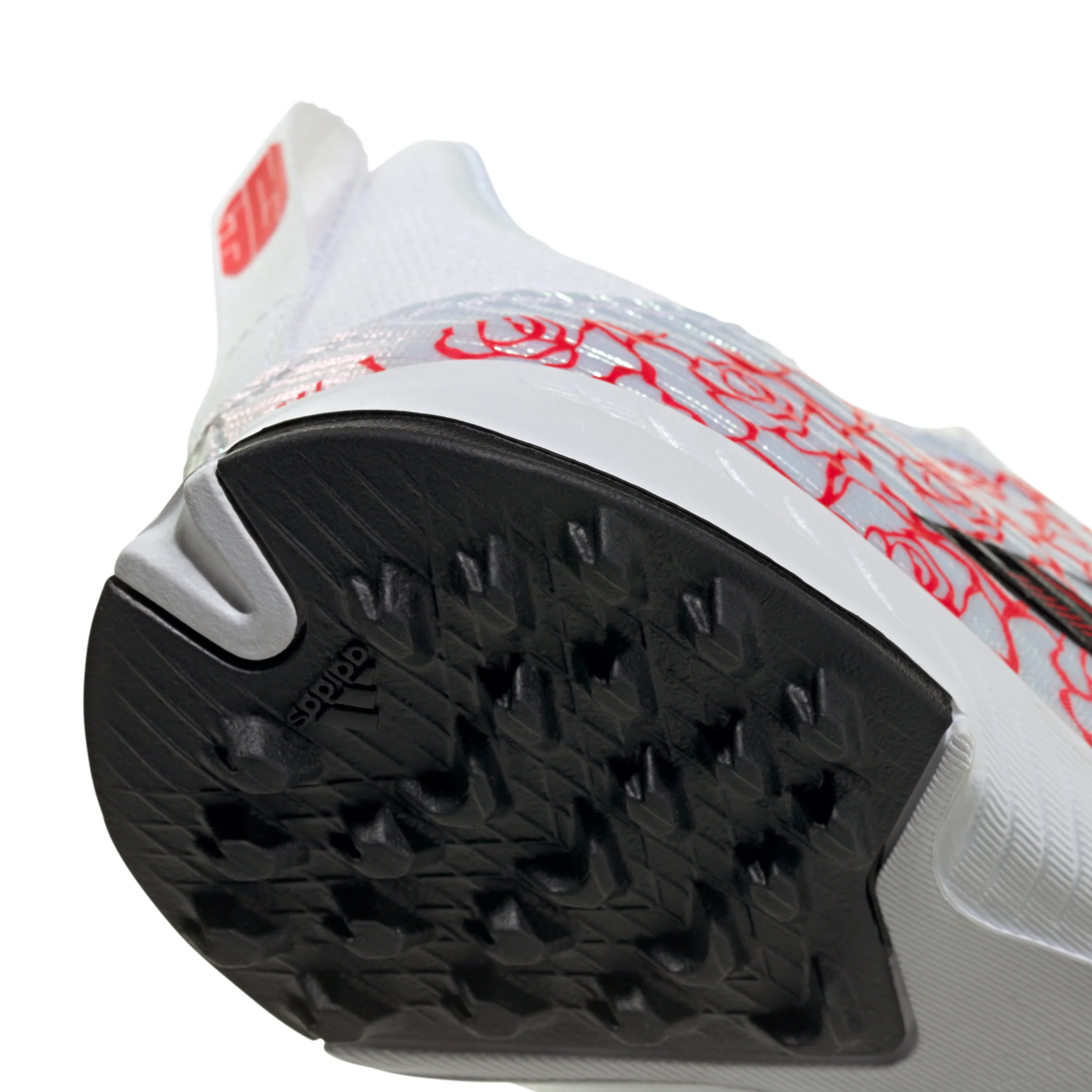 adidas F50 League Laceless Lamine Yamal Kids TF Turf Soccer Cleats- Cloud White / Core Black / Lucid Red - Image 8