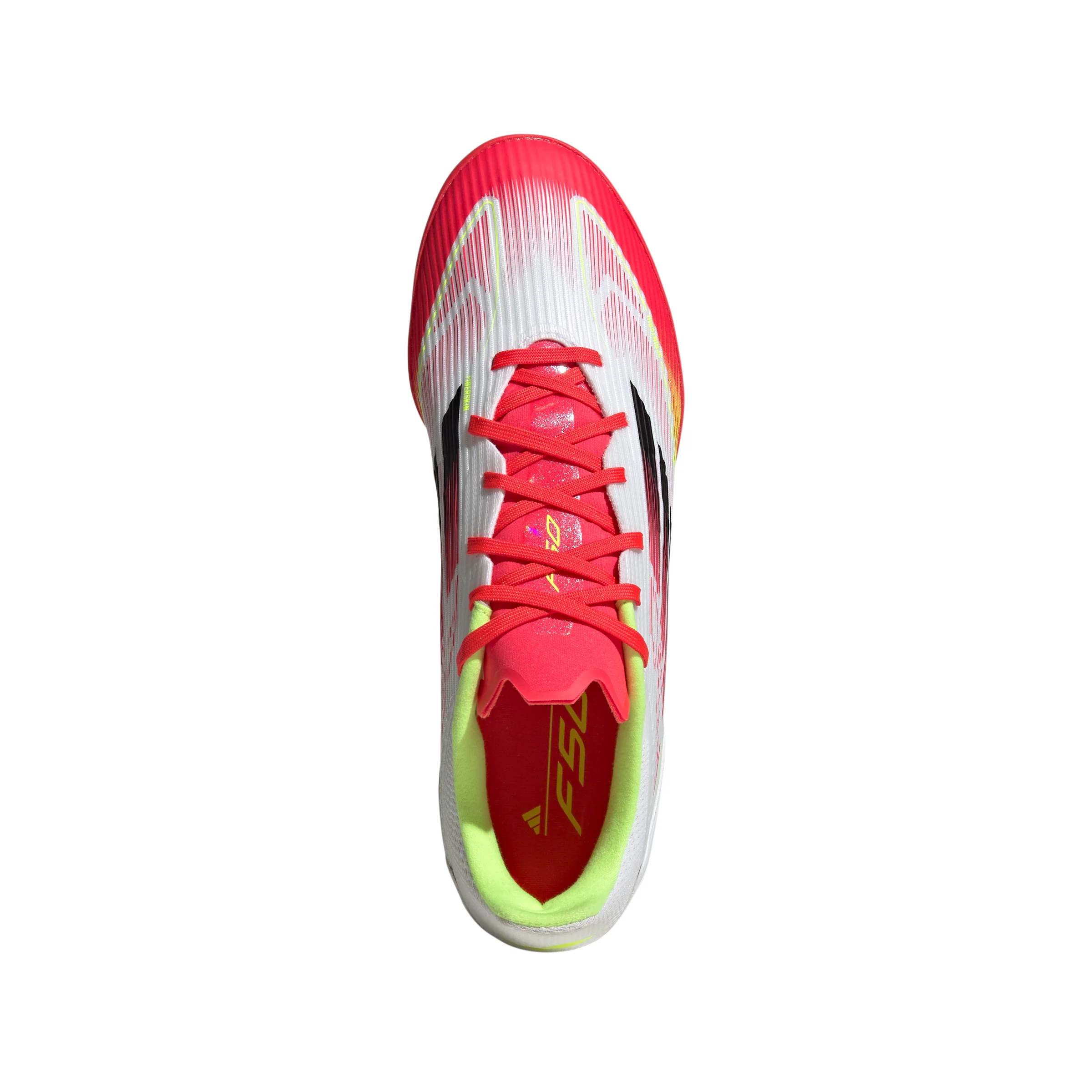 adidas F50 League TF  Turf Soccer Cleats- Cloud White/Core Black /Solar Yellow - Image 4