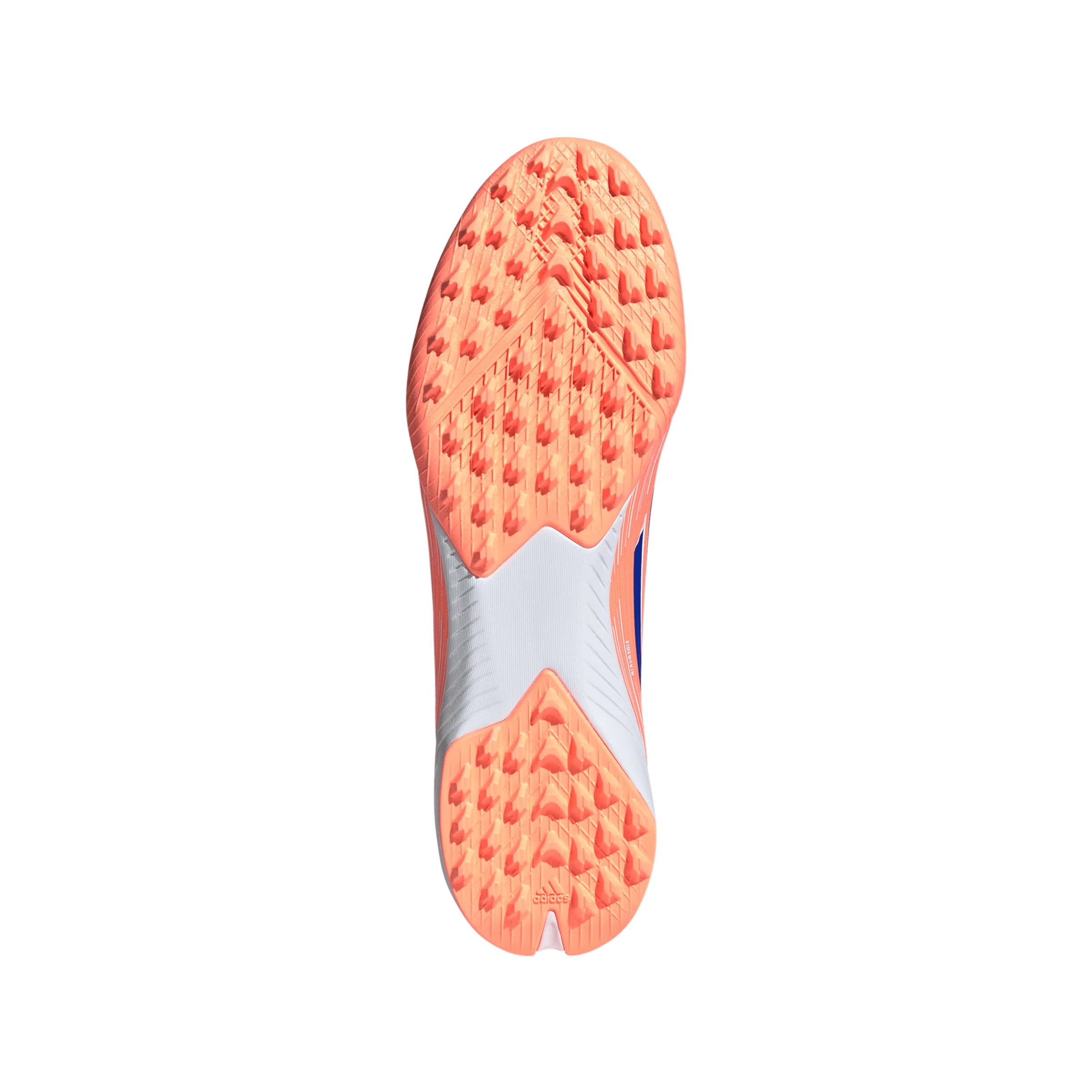 adidas F50 League TF Turf Soccer Cleats - Beam Orange / Lucid Blue / Cloud White - Image 5