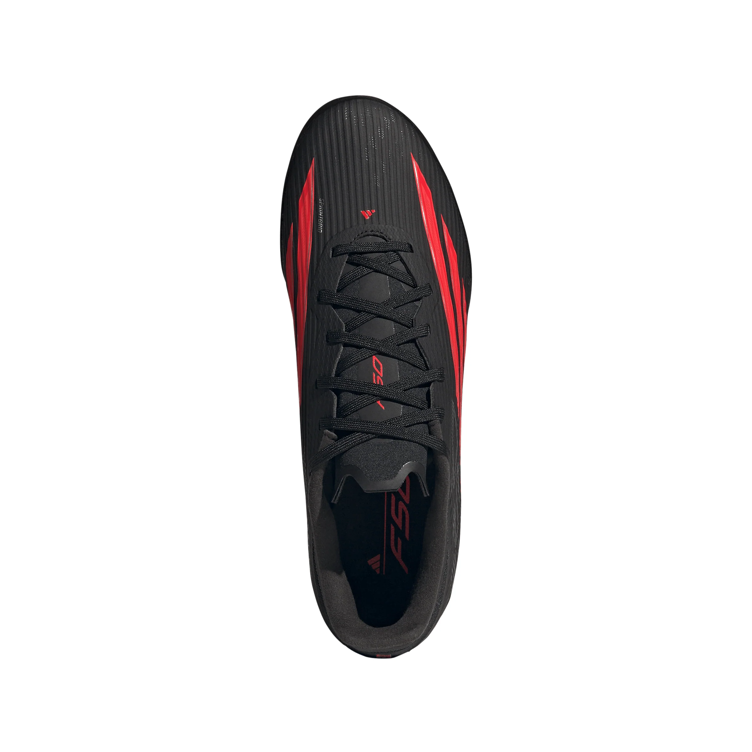 adidas F50 League TF Turf Soccer Cleats - Core Black / Lucid Red / Core Black - Image 3
