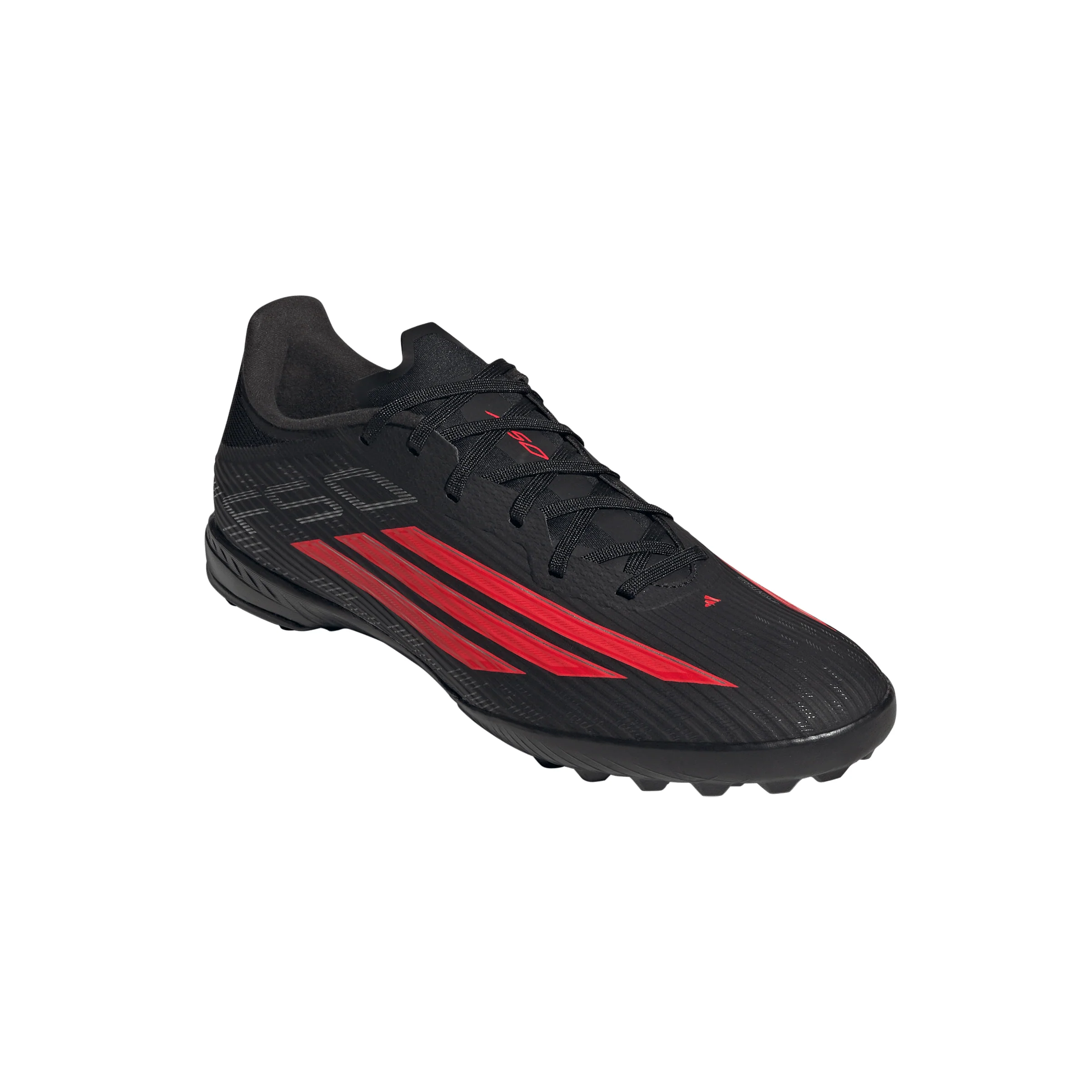 adidas F50 League TF Turf Soccer Cleats - Core Black / Lucid Red / Core Black - Image 4