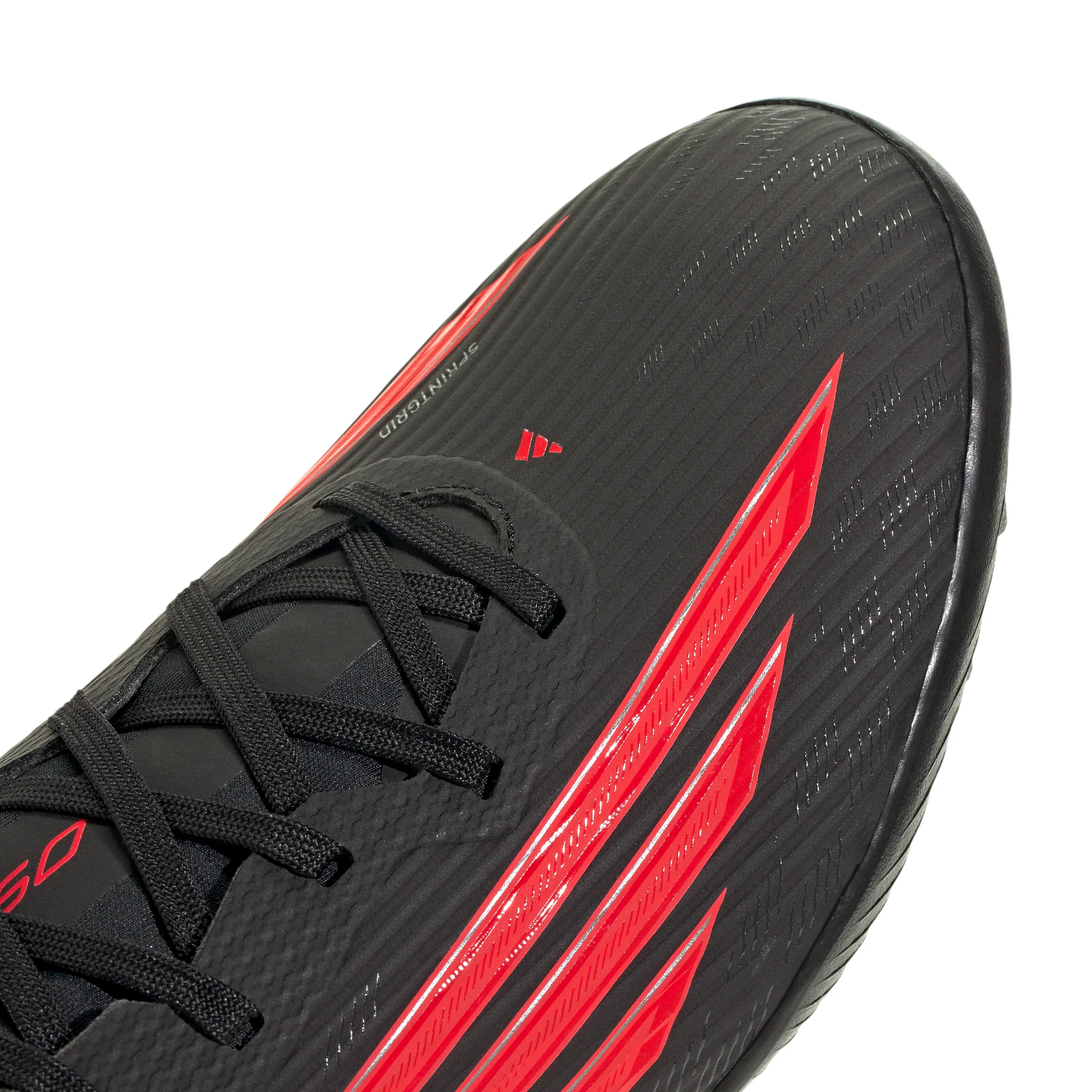 adidas F50 League TF Turf Soccer Cleats - Core Black / Lucid Red / Core Black - Image 6