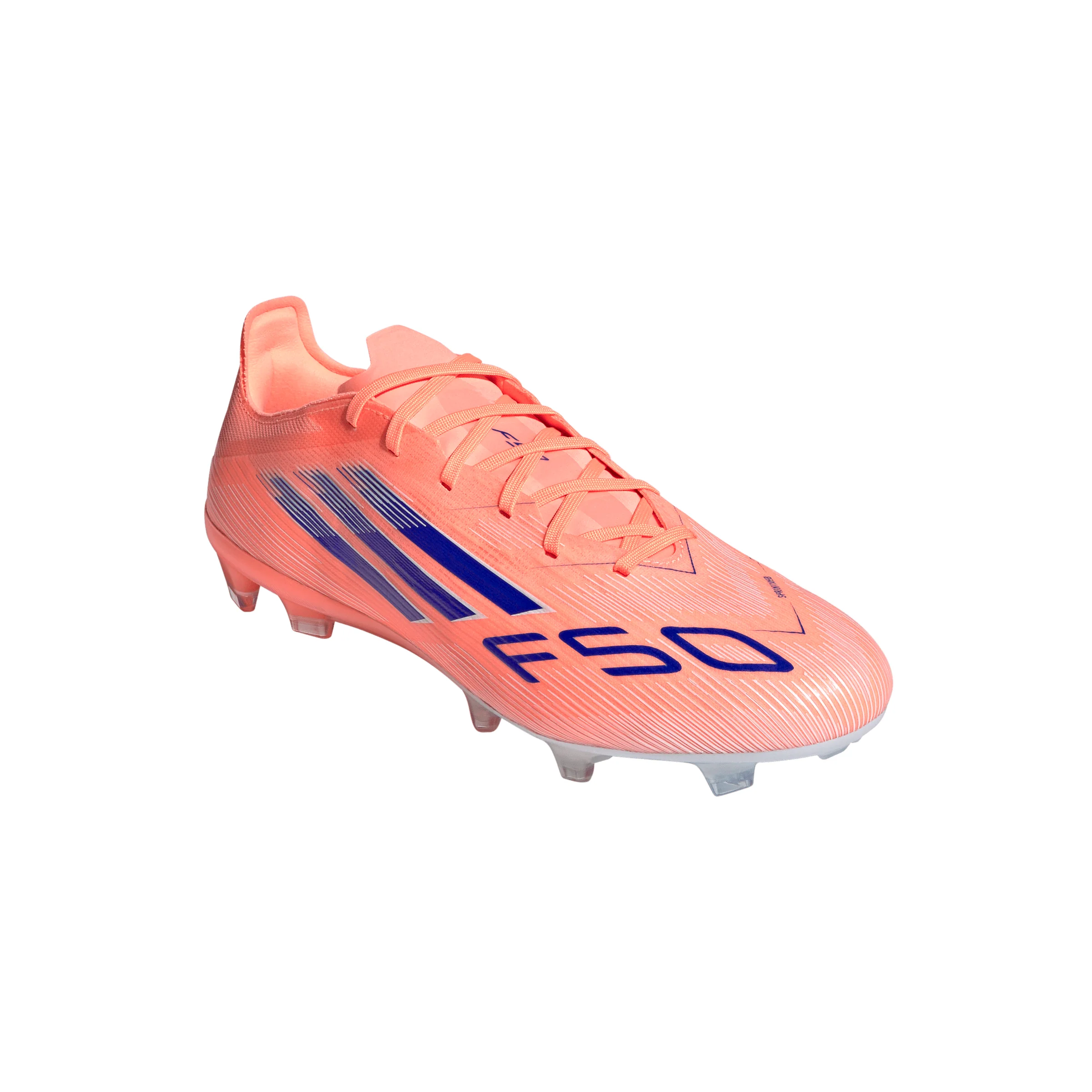 adidas F50 Pro FG Firm Ground Soccer Cleats- Beam Orange / Lucid Blue / Cloud White - Image 3