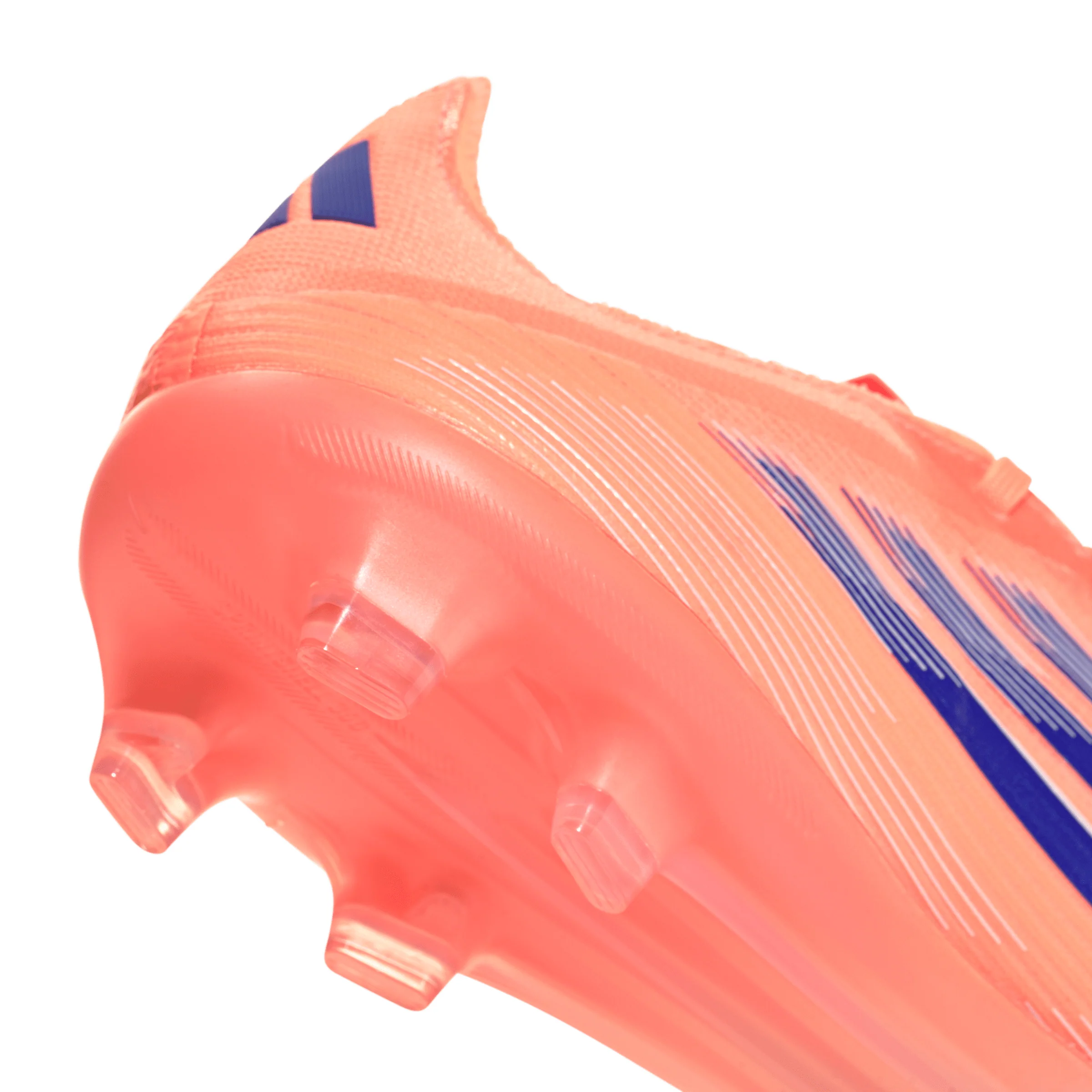 adidas F50 Pro FG Firm Ground Soccer Cleats- Beam Orange / Lucid Blue / Cloud White - Image 7