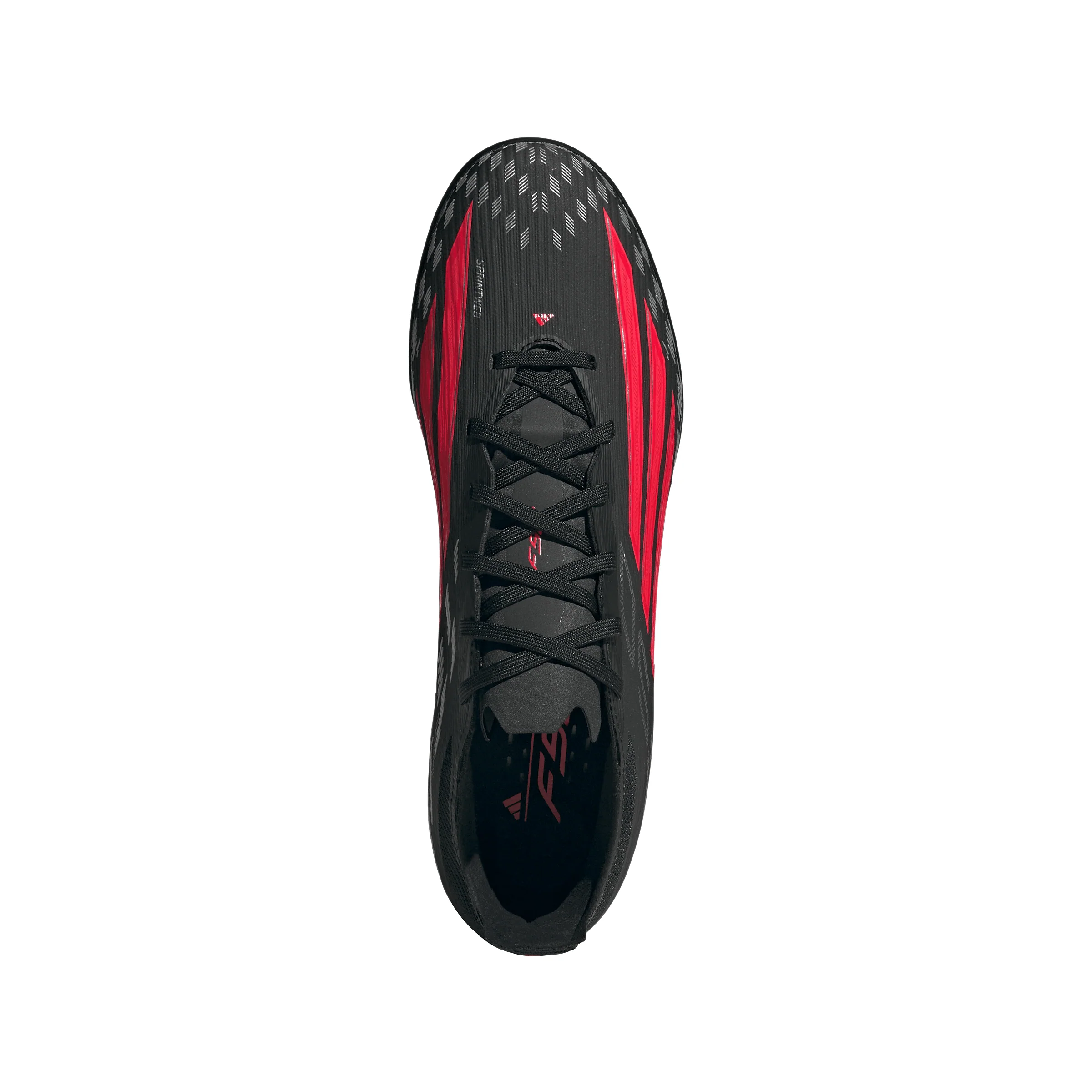 adidas F50 Pro TF Turf Soccer Cleats- Core Black / Lucid Red / Core Black - Image 3