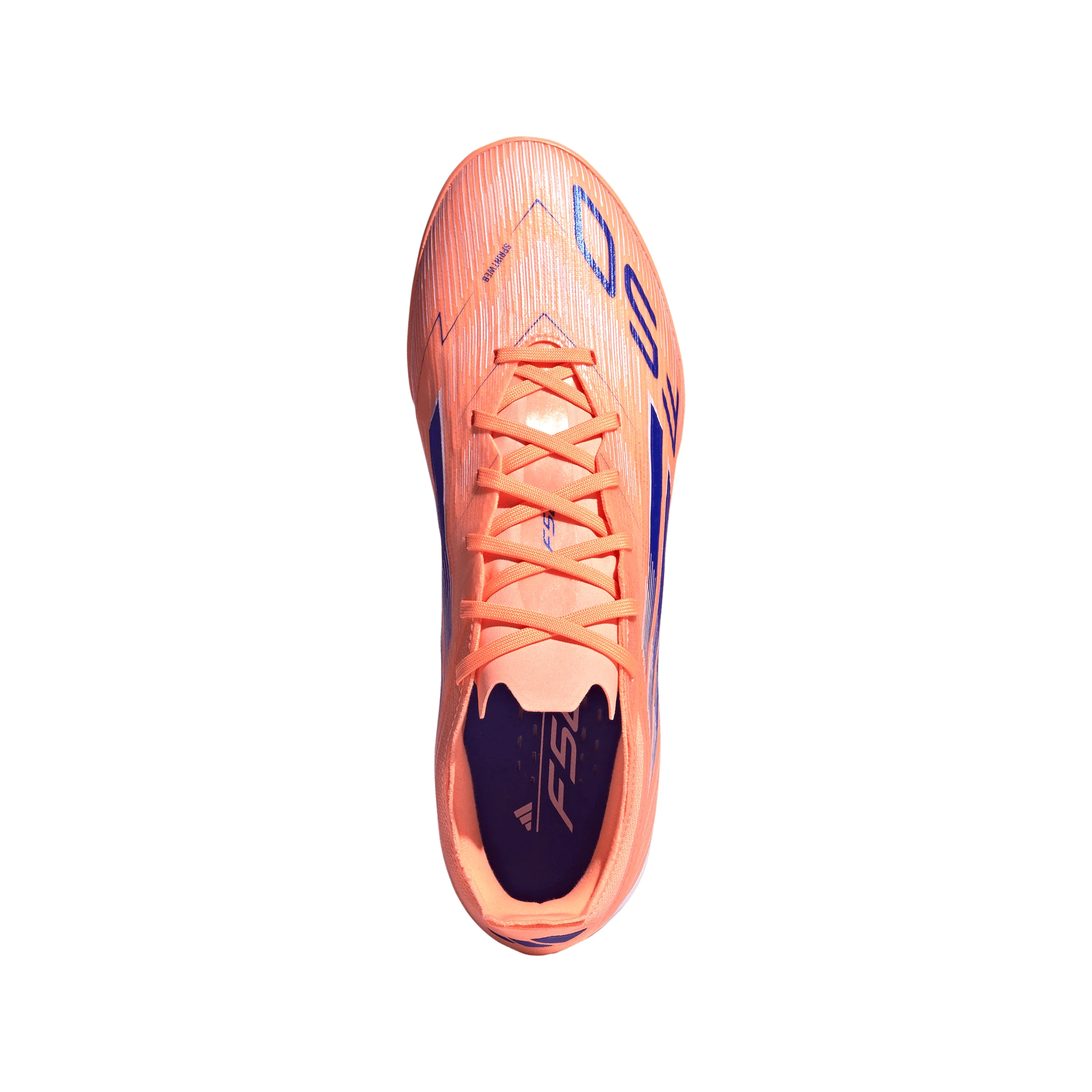adidas F50 Pro TF Turf Soccer Cleats-  Beam Orange / Lucid Blue / Cloud White - Image 4