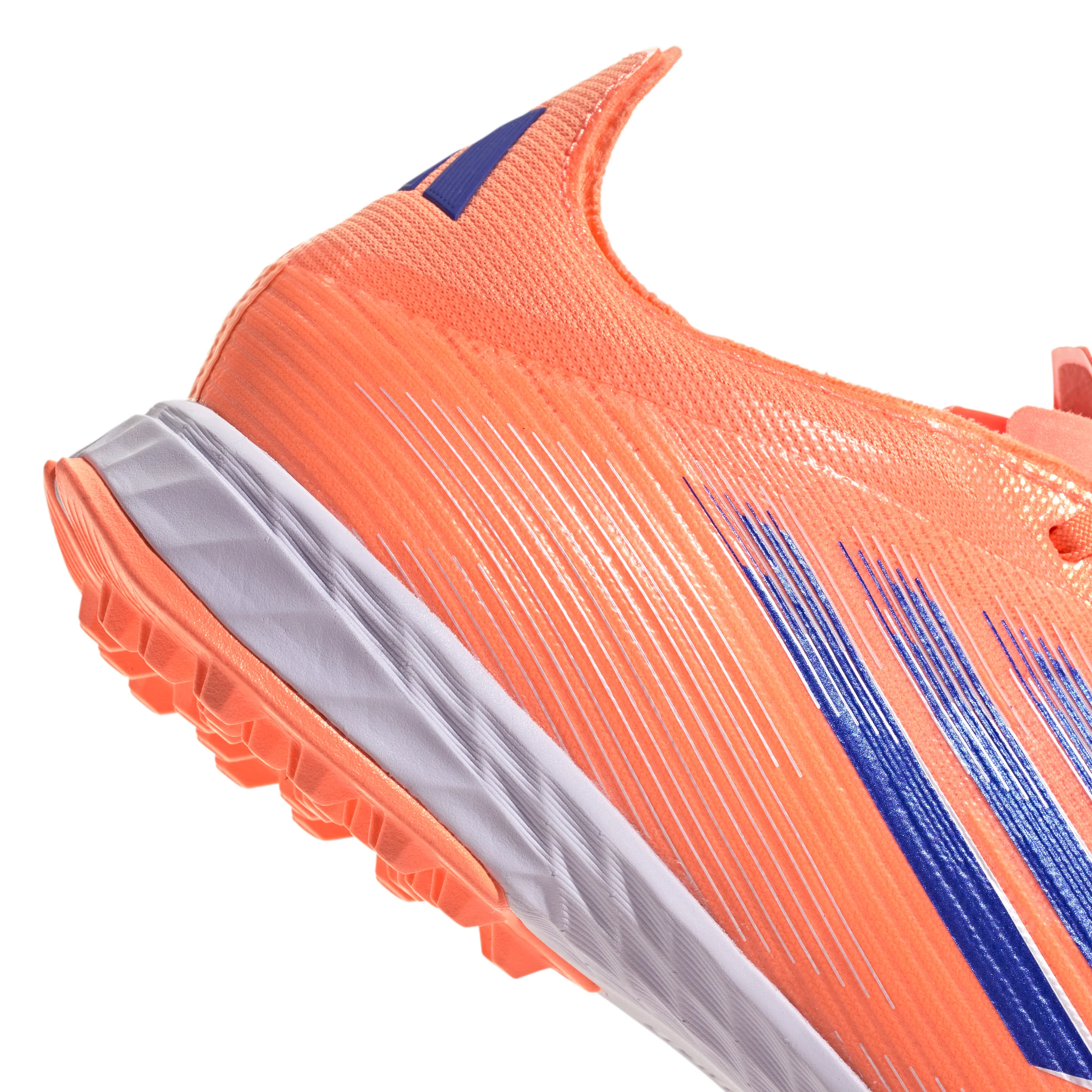adidas F50 Pro TF Turf Soccer Cleats-  Beam Orange / Lucid Blue / Cloud White - Image 7