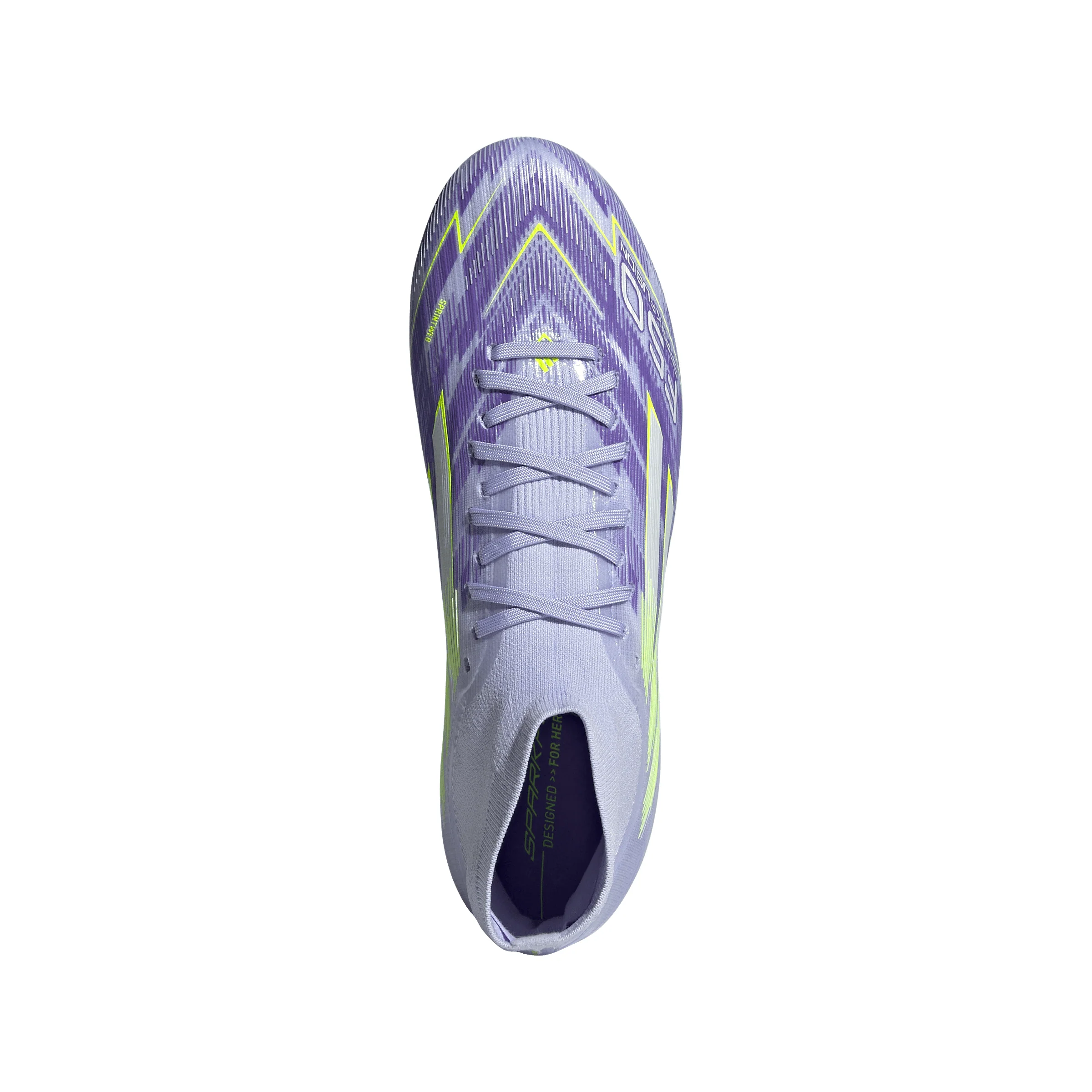 adidas F50 Sparkfusion Pro FG Women’s Firm Ground Soccer Cleat -Violet Tone / Lucid Lemon / Purple Rush - Image 3