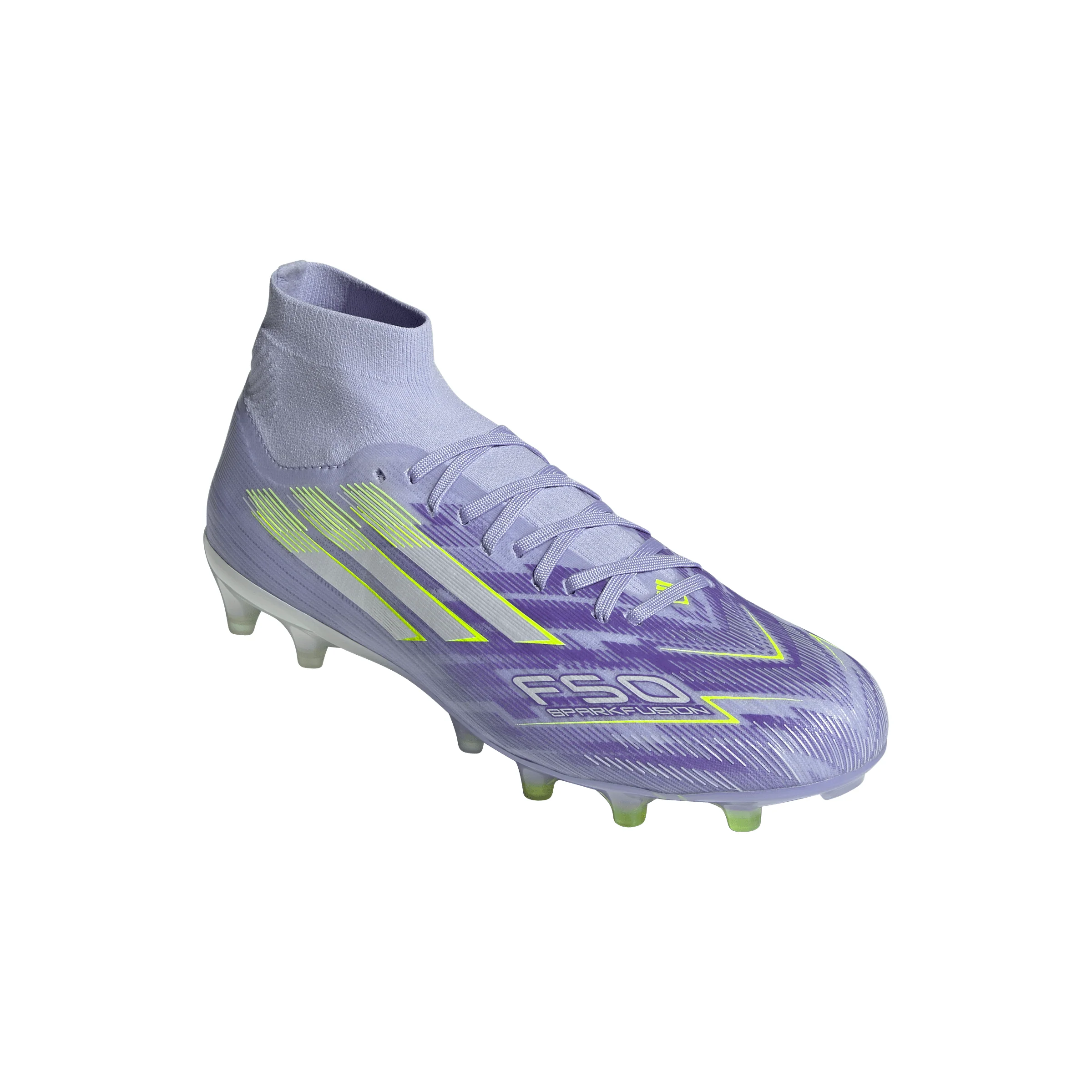 adidas F50 Sparkfusion Pro FG Women’s Firm Ground Soccer Cleat -Violet Tone / Lucid Lemon / Purple Rush - Image 5