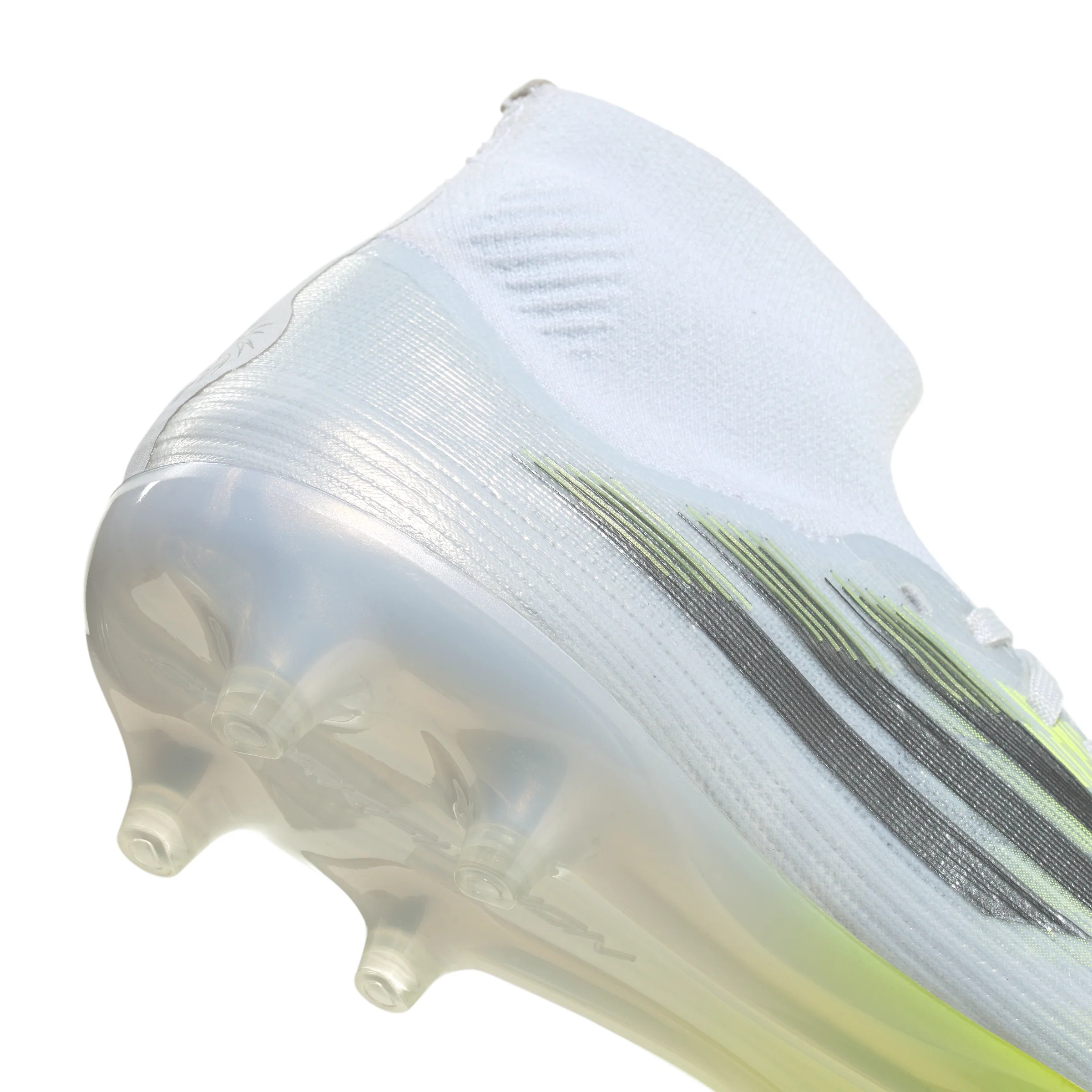 adidas F50 Sparkfusion Pro FG Women’s Firm Ground Soccer Cleat - Cloud White / Iron Metallic / Hi-Res Yellow - Image 7