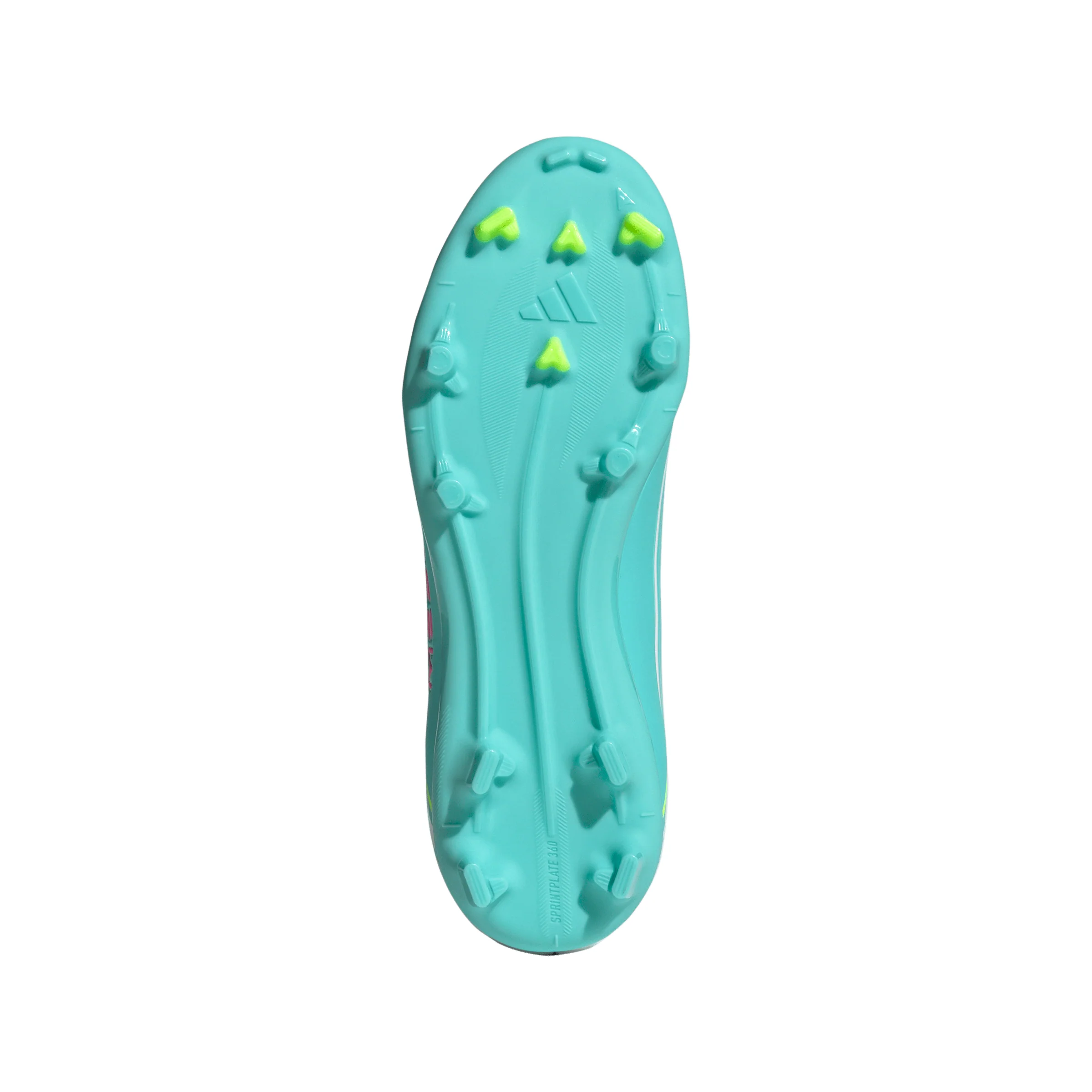 adidas Messi F50 League Junior FG Firm Ground Soccer Cleats -Cloud White / Lucid Pink / Flash Aqua - Image 5
