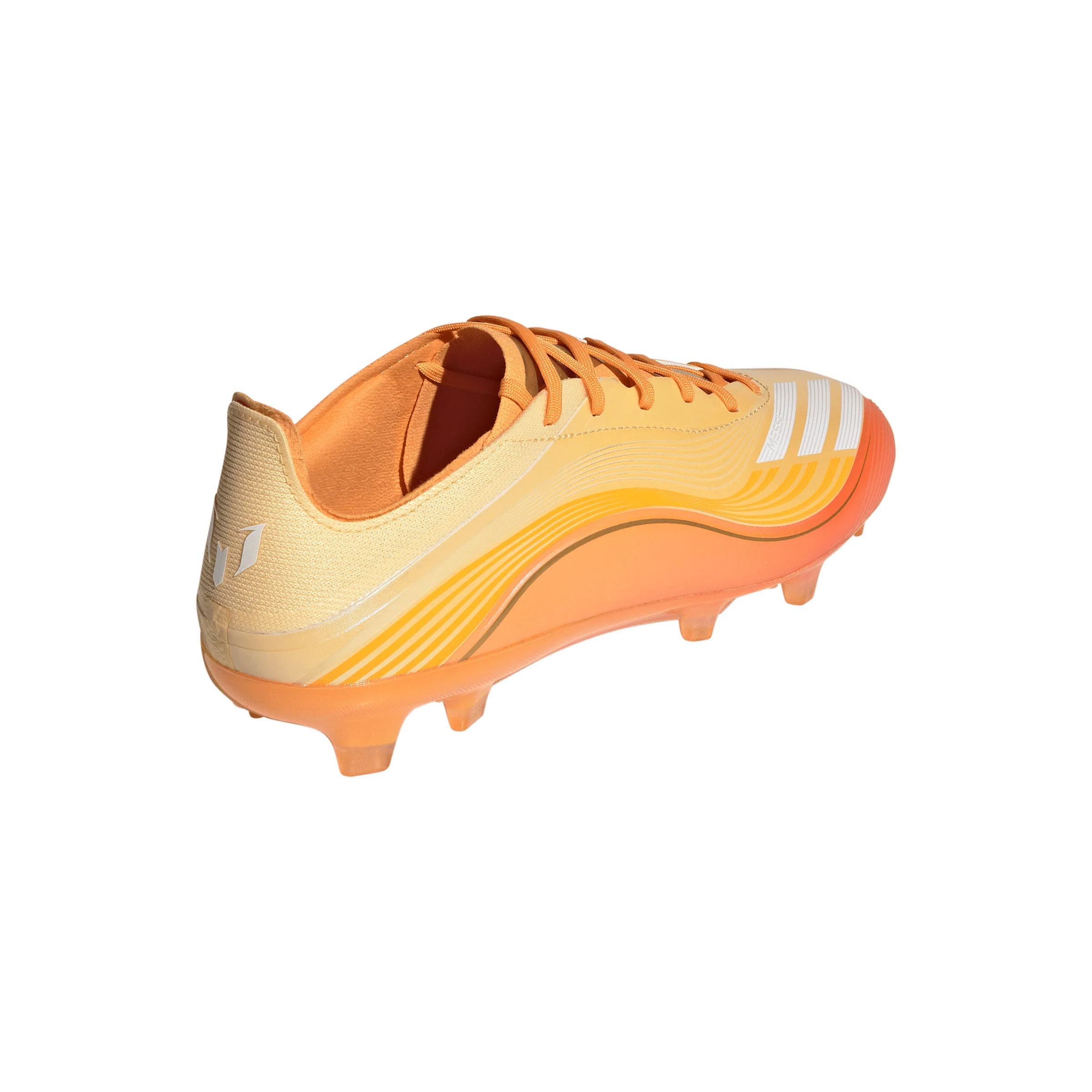 adidas Messi F50 Pro FG Firm Ground Soccer Cleats-Ice Tangerine / Gold Metallic / Pure Tangerine - Image 4