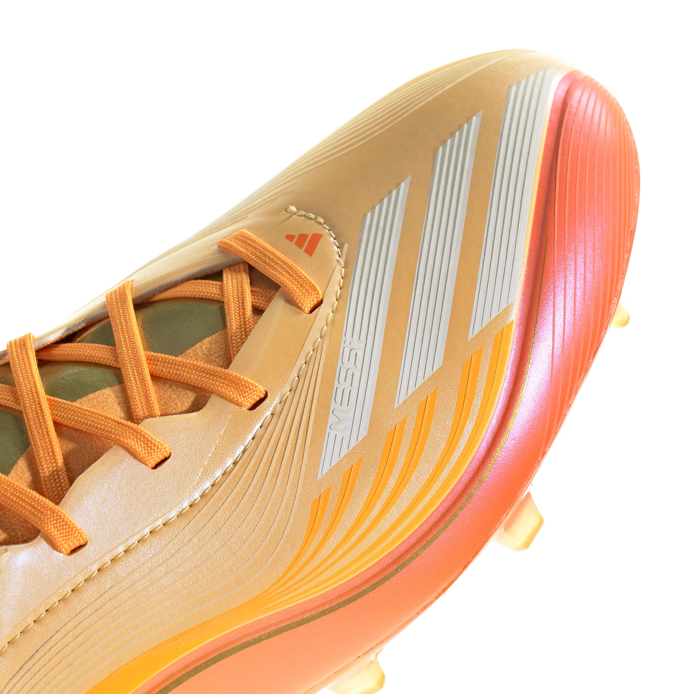 adidas Messi F50 Pro FG Firm Ground Soccer Cleats-Ice Tangerine / Gold Metallic / Pure Tangerine - Image 7