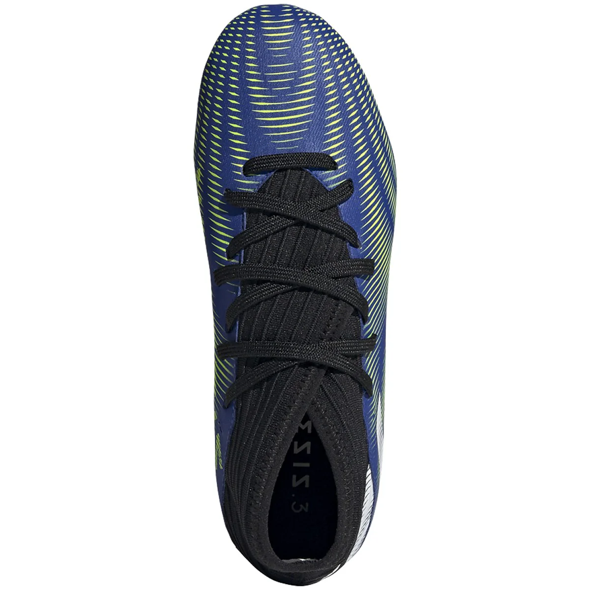 adidas Nemeziz 19.3 JUNIOR Firm Ground Cleat- Team Royal Blue/White/Solar Yellow - Image 4