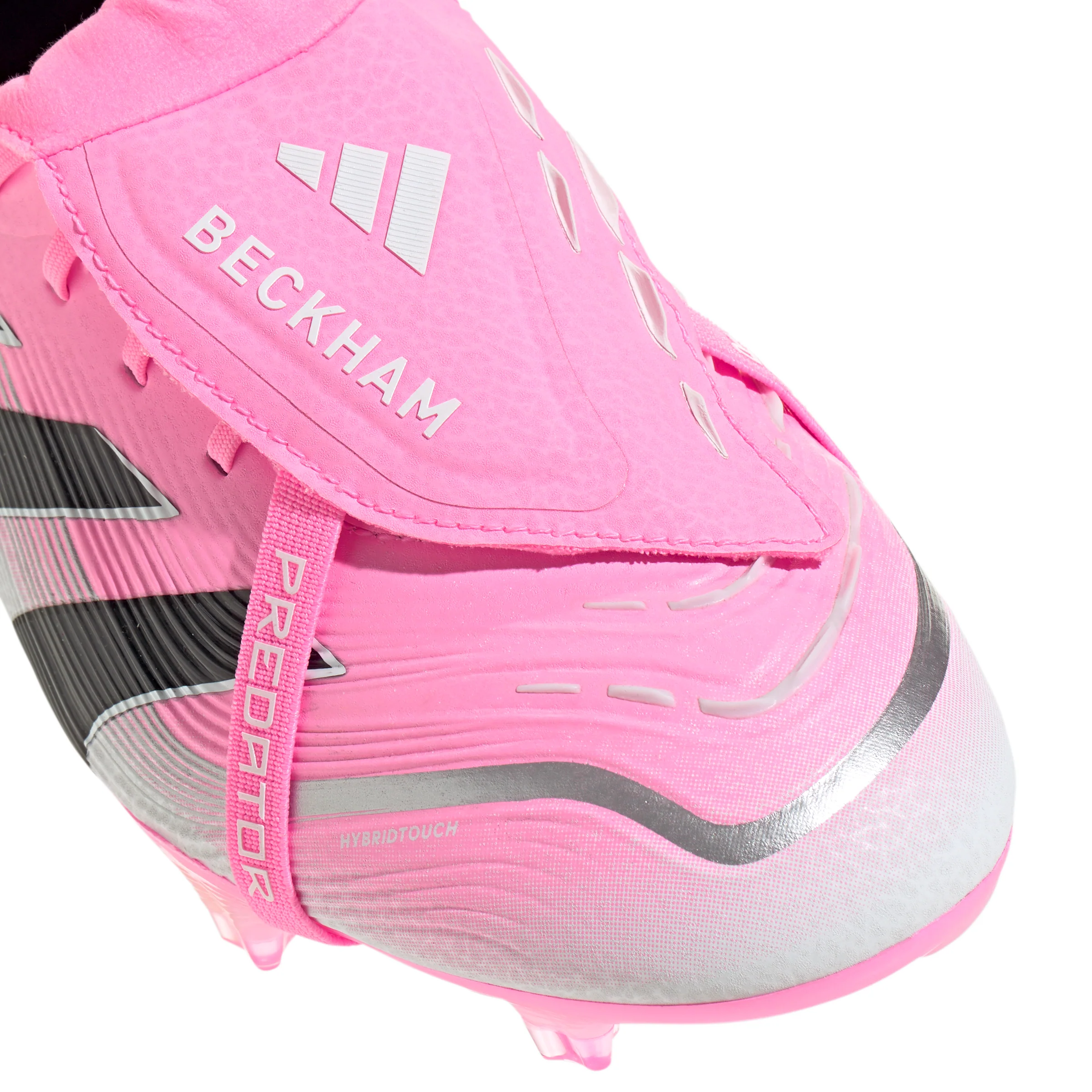 adidas Predator Elite Beckham FoldTongue FT FG Firm Ground Soccer Cleats- Beam Pink / Core Black / Cloud White - Image 6